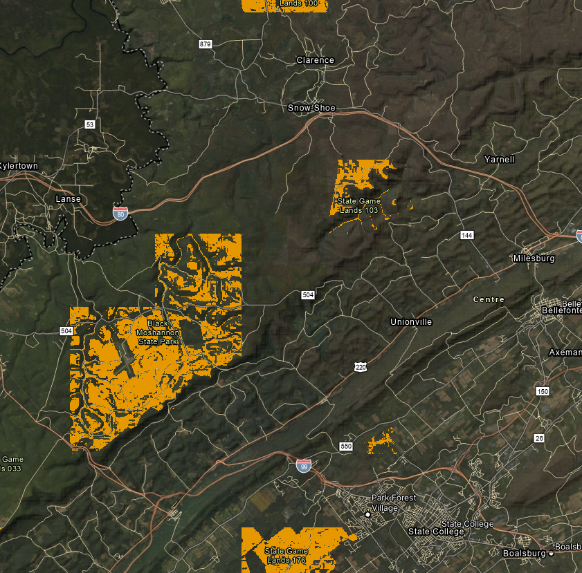 Site Selection of Candidate Reserve Areas in Centre, PA