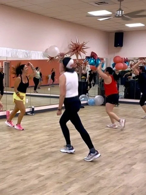 Active People Enjoying Cardio Class