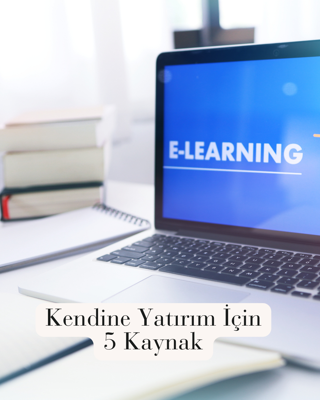E-learning yazan bilgisayar ekranı