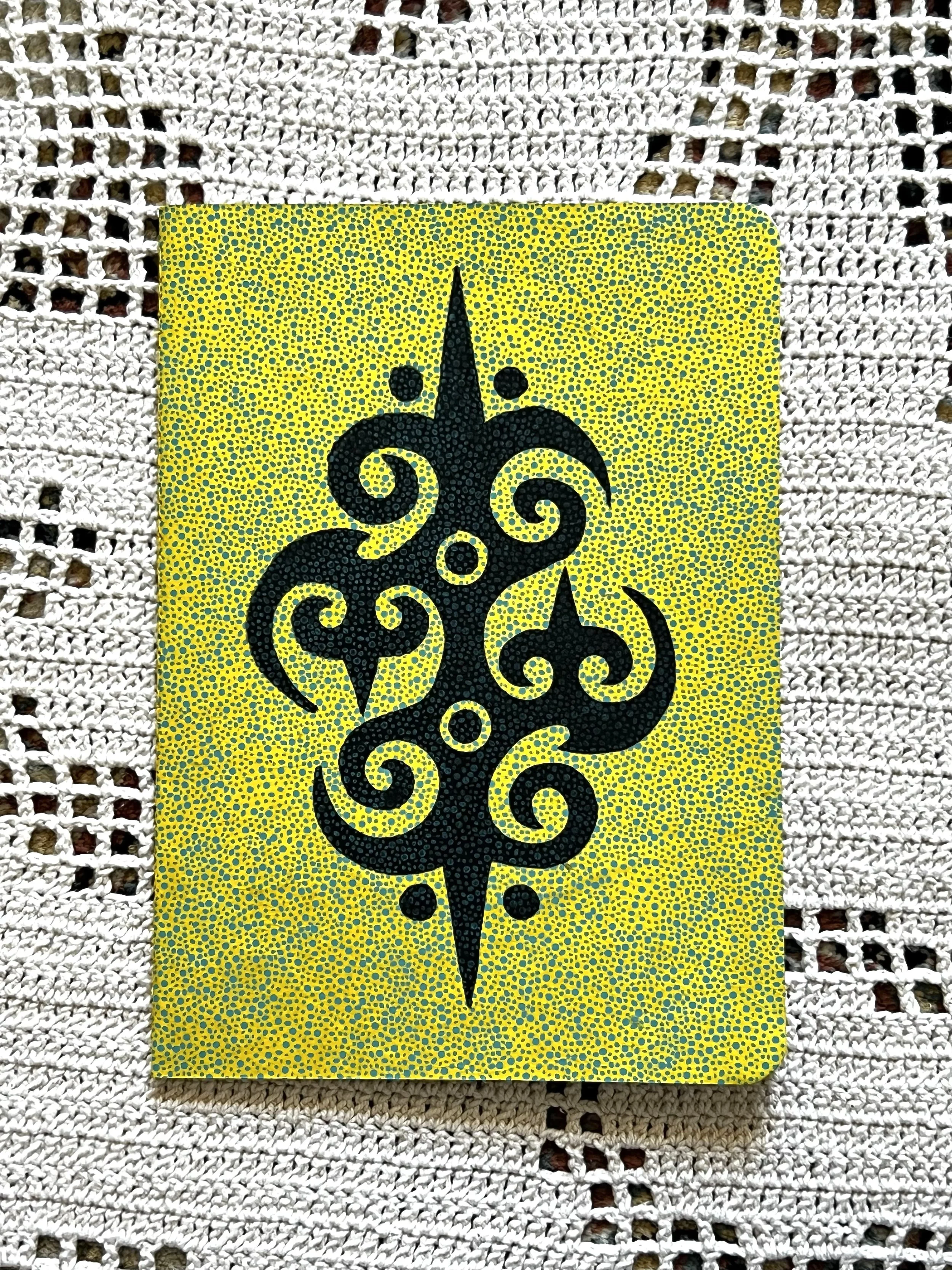 Handmade A5 Notebook — Borneo Linocut #06