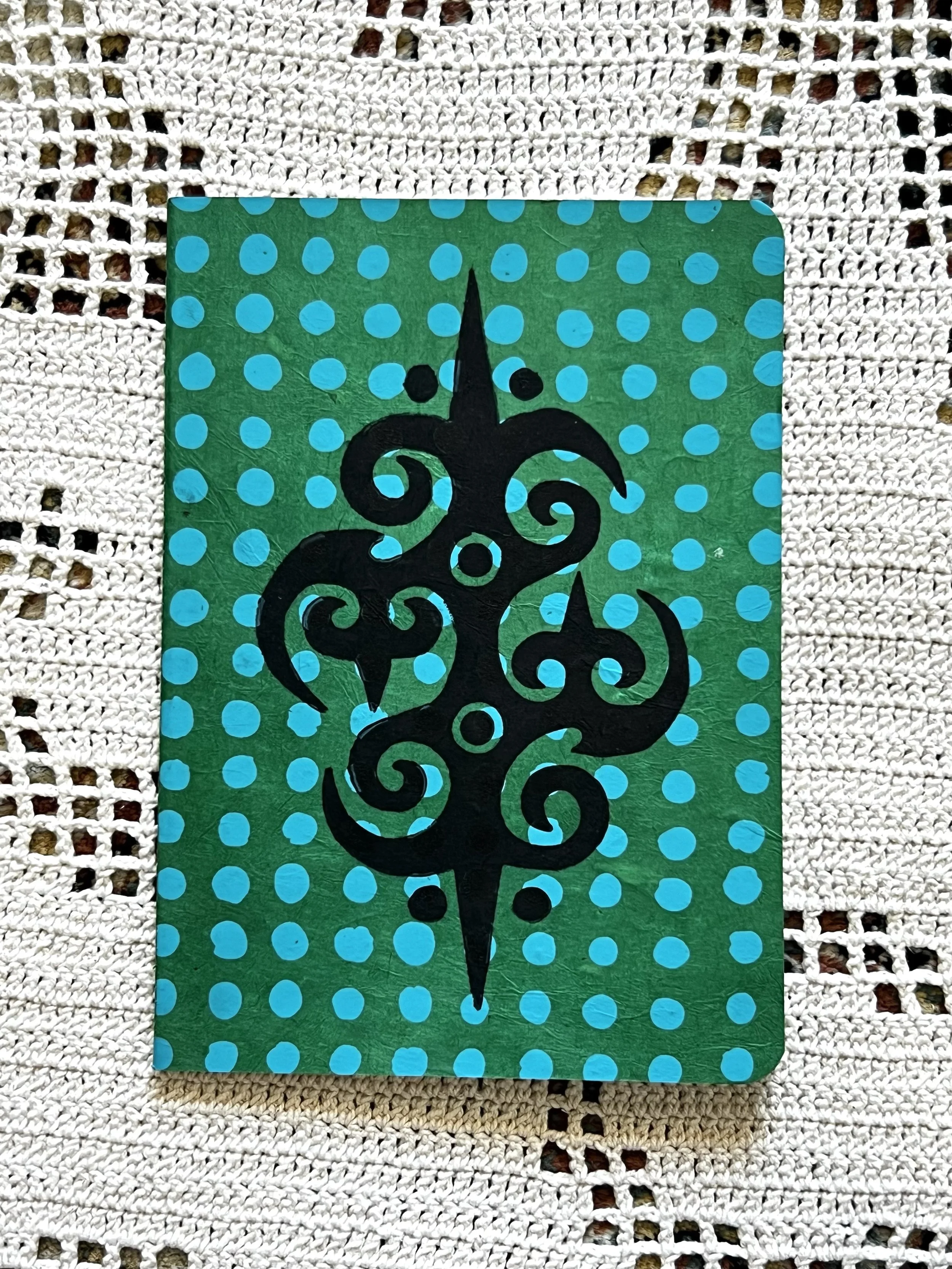 Handmade A5 Notebook — Borneo Linocut #02