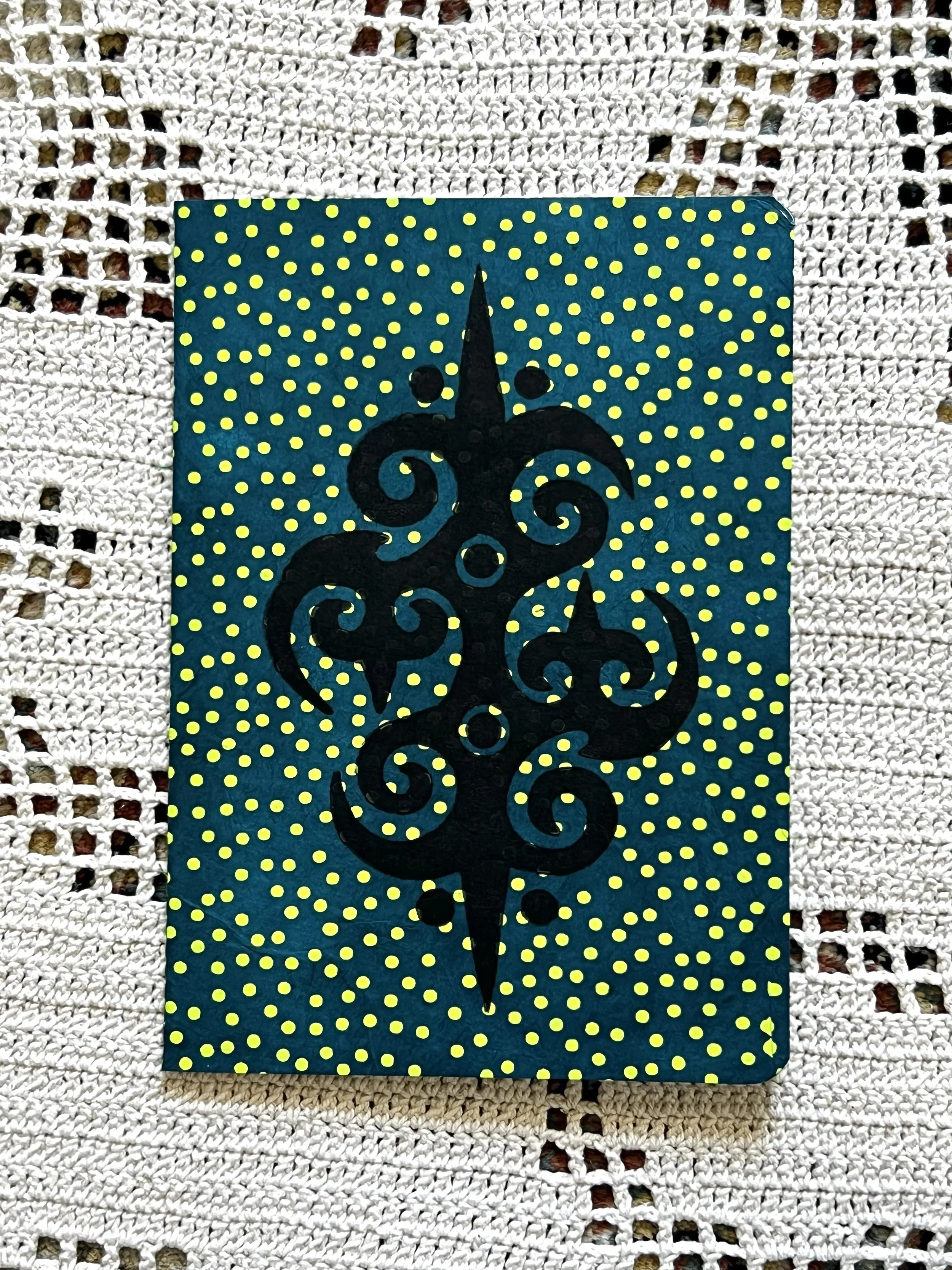Handmade A5 Notebook — Borneo Linocut #07