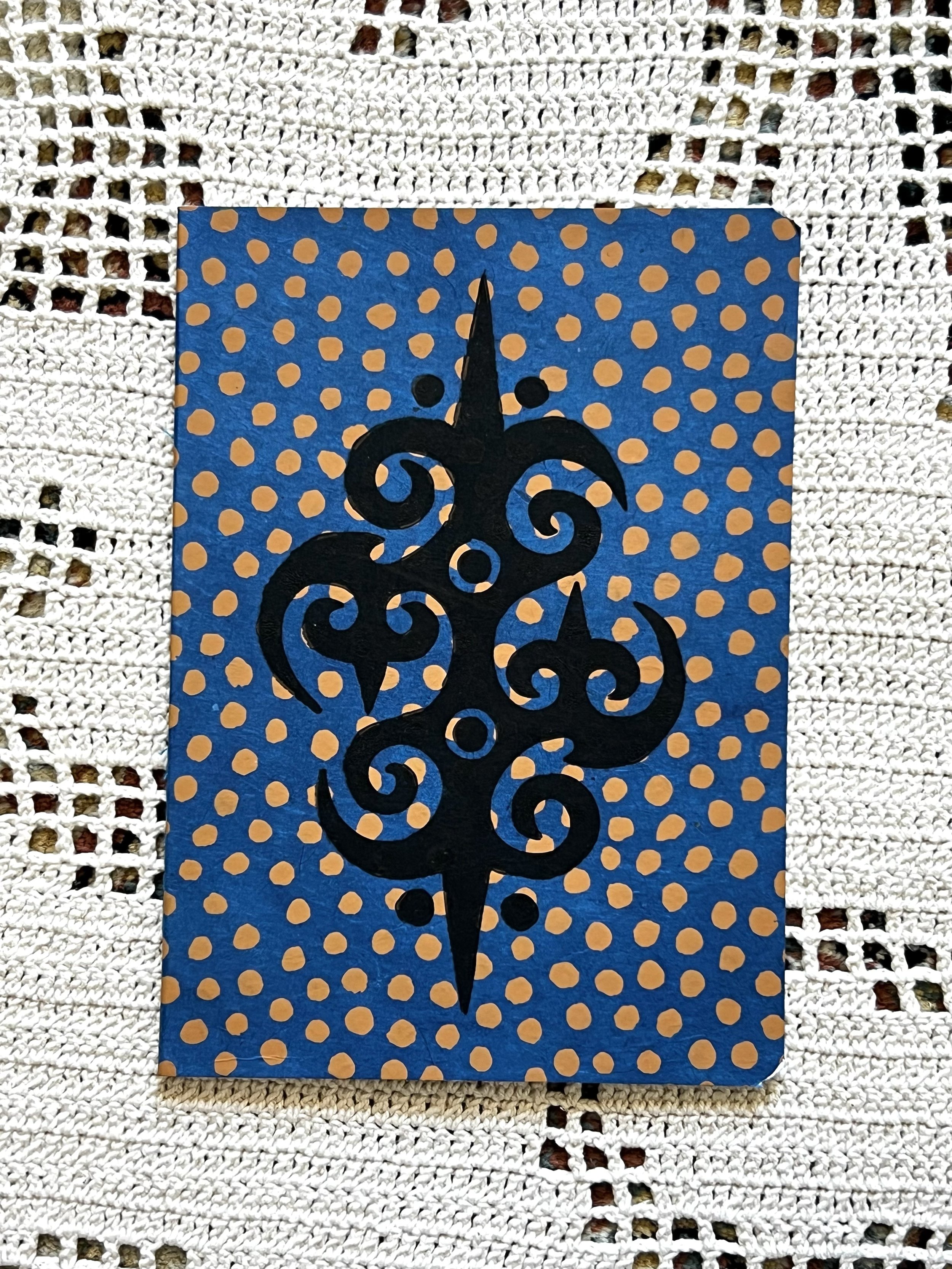 Handmade A5 Notebook — Borneo Linocut #03