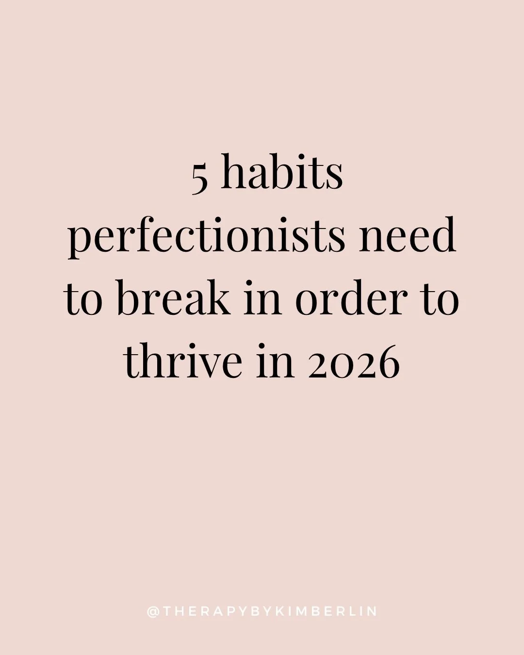 If you&rsquo;re a perfectionist, chances are these habits once helped you succeed, stay safe, or feel in control.

But over time, they quietly turn into the very things that keep you overwhelmed, exhausted, and never feeling like you&rsquo;re doing e