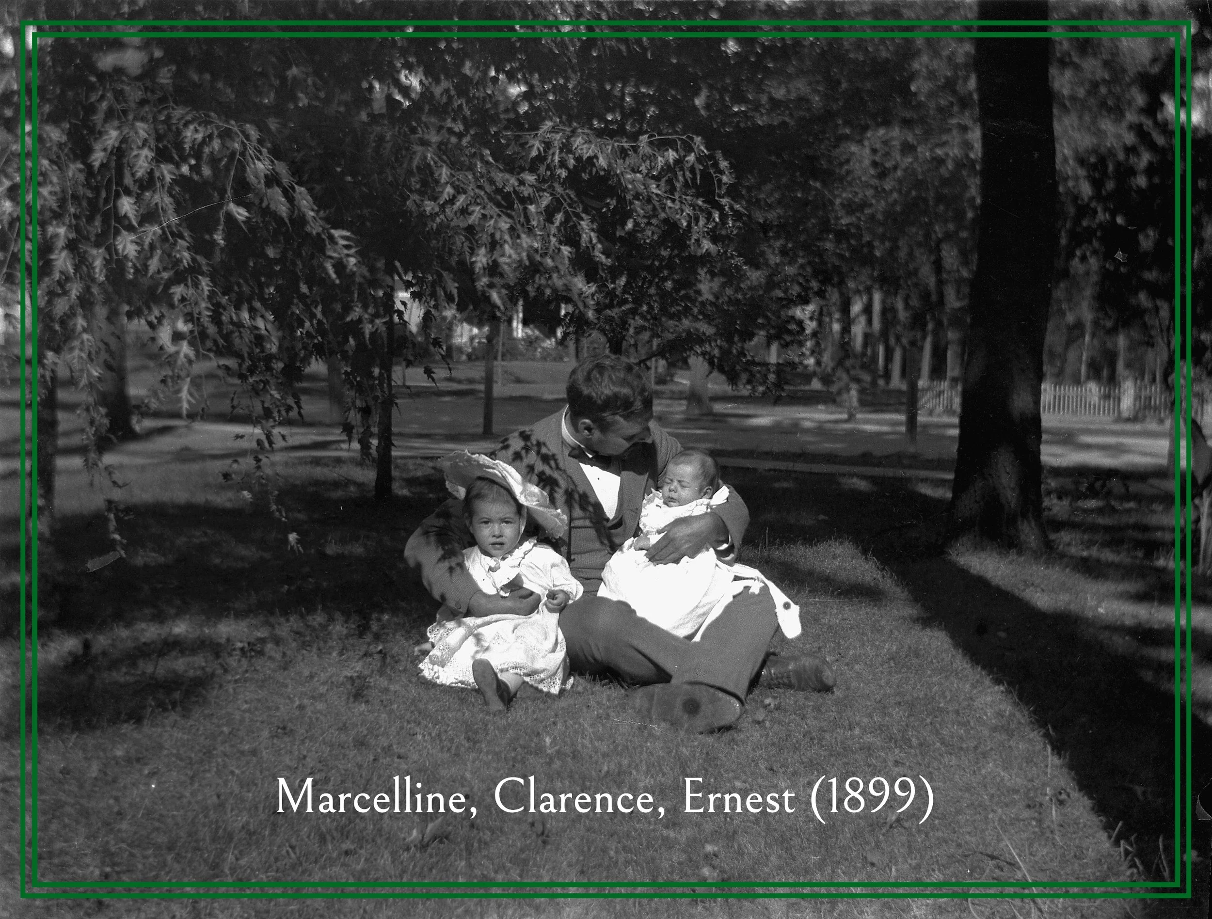 Dr Ed with Marcelline and Ernest 1899 front yard.jpg