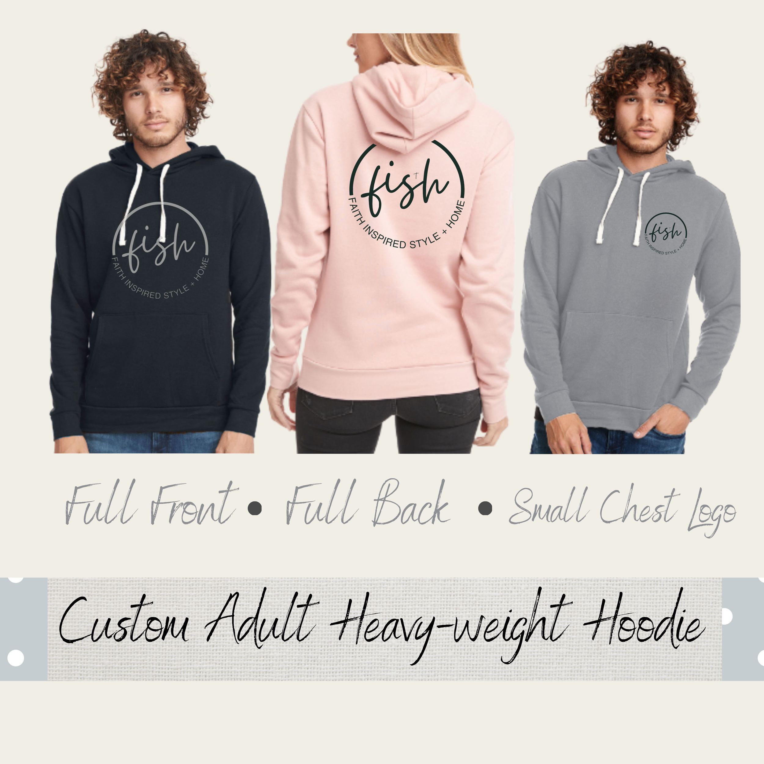 Custom Adult "Heavyweight " Hoodie