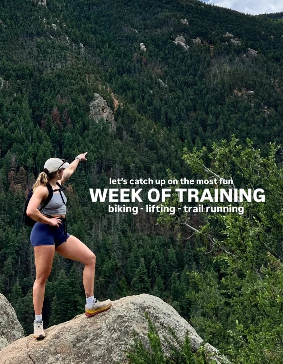 What an EPIC week in my life filled with trail running, lifting, mountain biking and my first Spartan Race😈🌲🏃&zwj;♀️🏋️&zwj;♀️🚵&zwj;♀️⛰️ 

Most weeks are not QUITE this filled with active things but I am SO grateful to have a body that&rsquo;s ab
