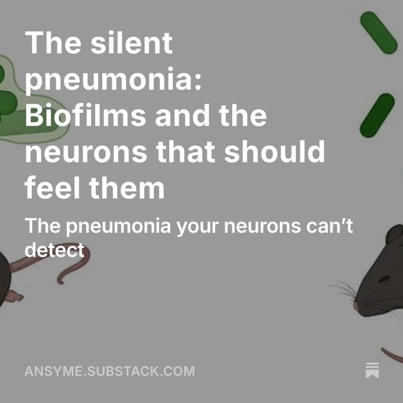 The silent pneumonia: Biofilms and the neurons that should feel them