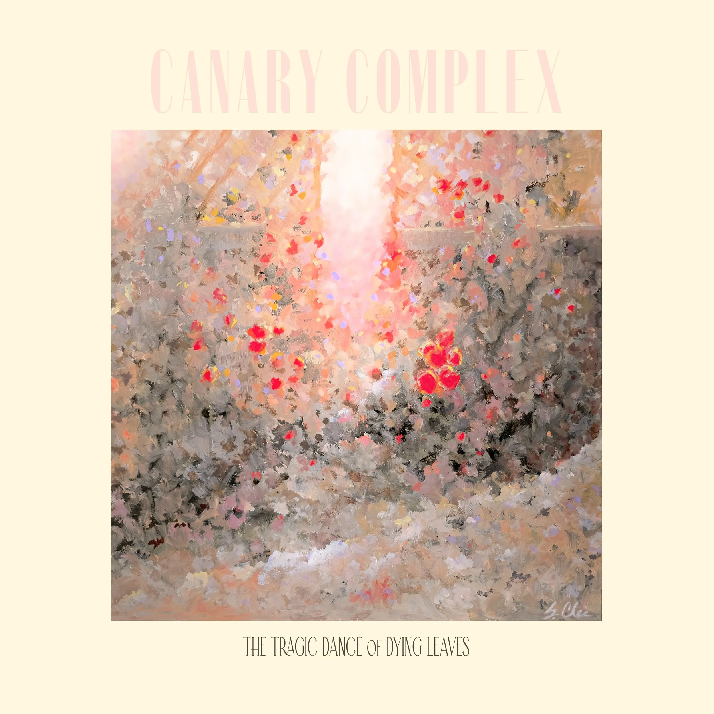 image of the album cover for "the tragic dance of dying leaves" by canary complex