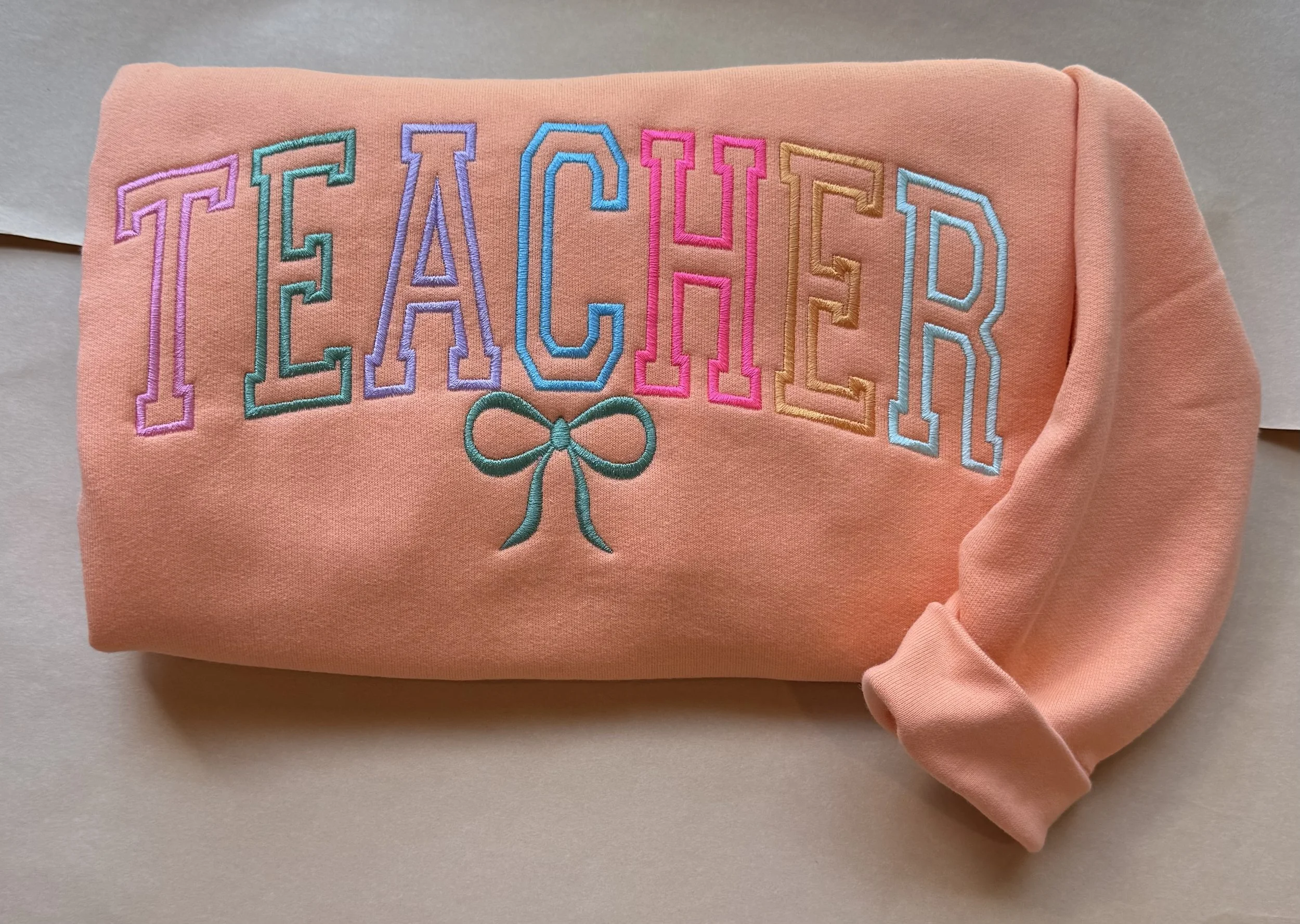 TEACHER Multicolor Crewneck