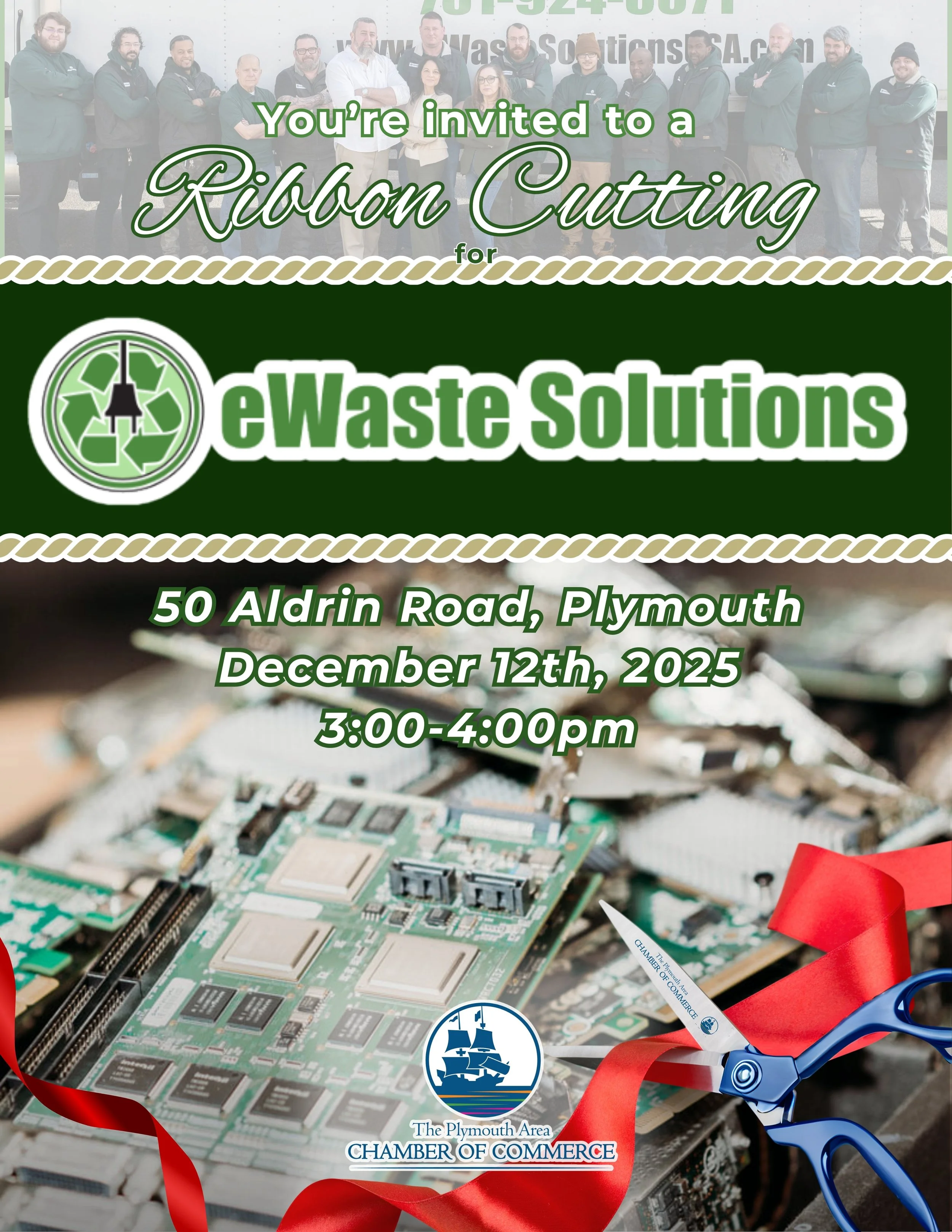 e-waste solutions ribbon cutting