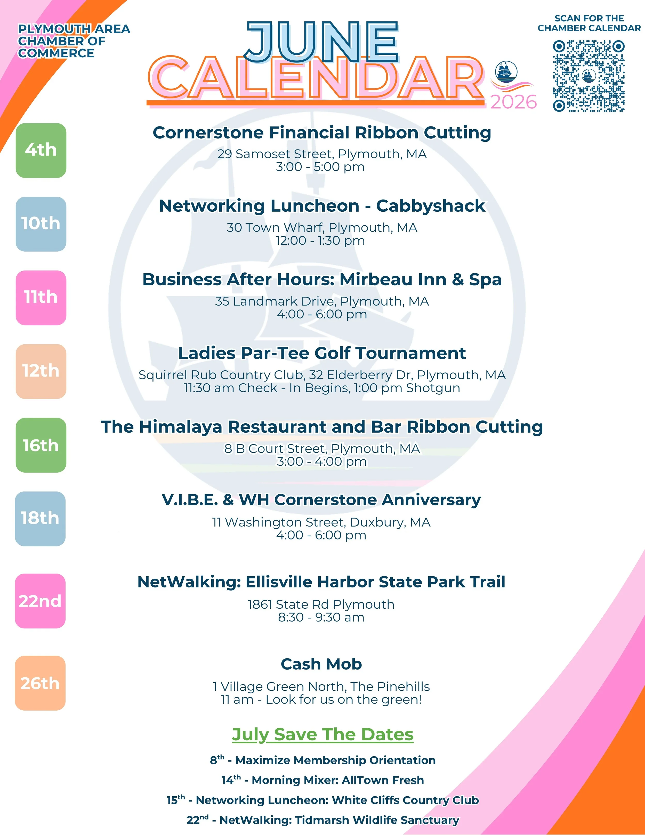 June Events Calendar