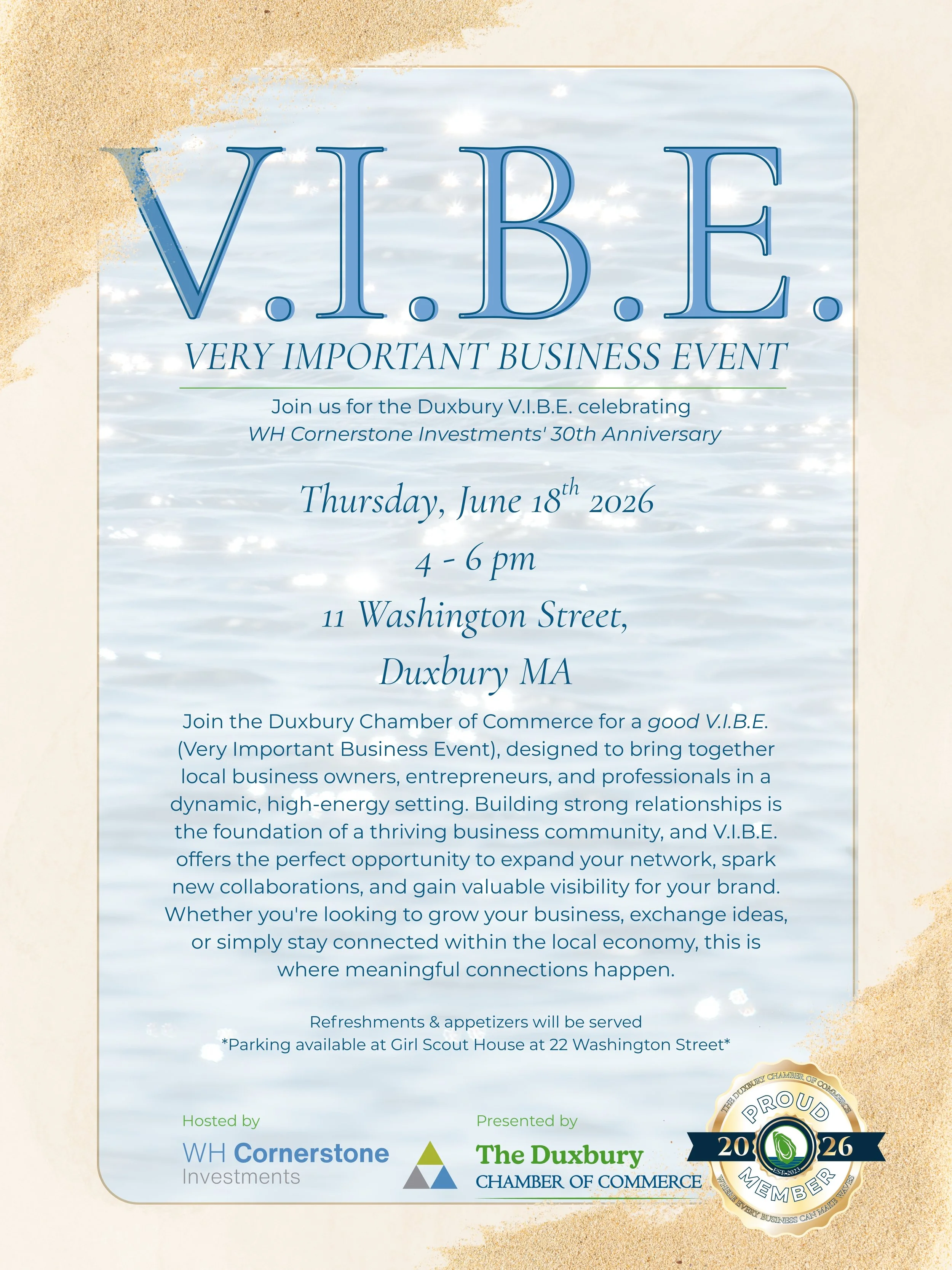 V.I.B.E. &amp; WH Cornerstone Anniversary Party