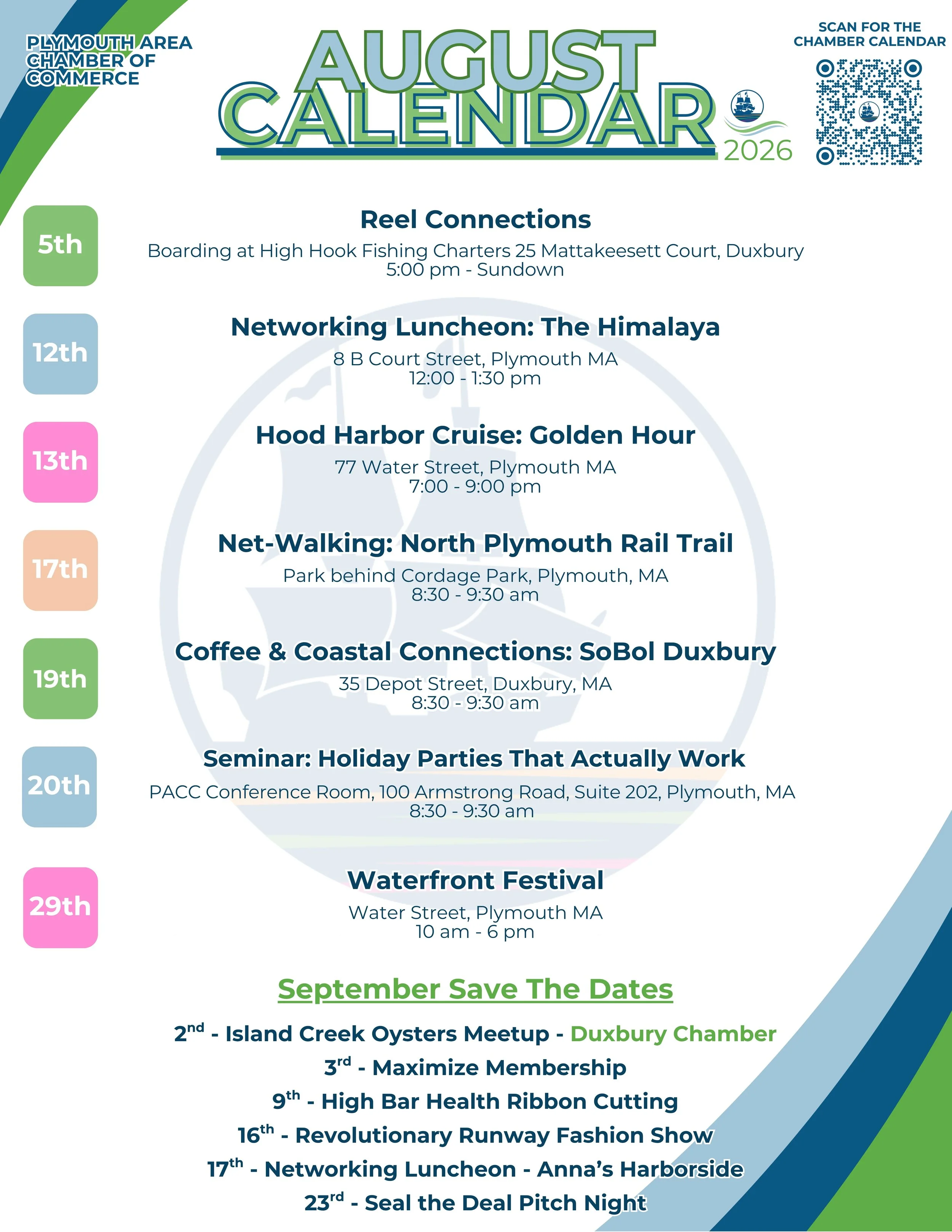 August Events Calendar