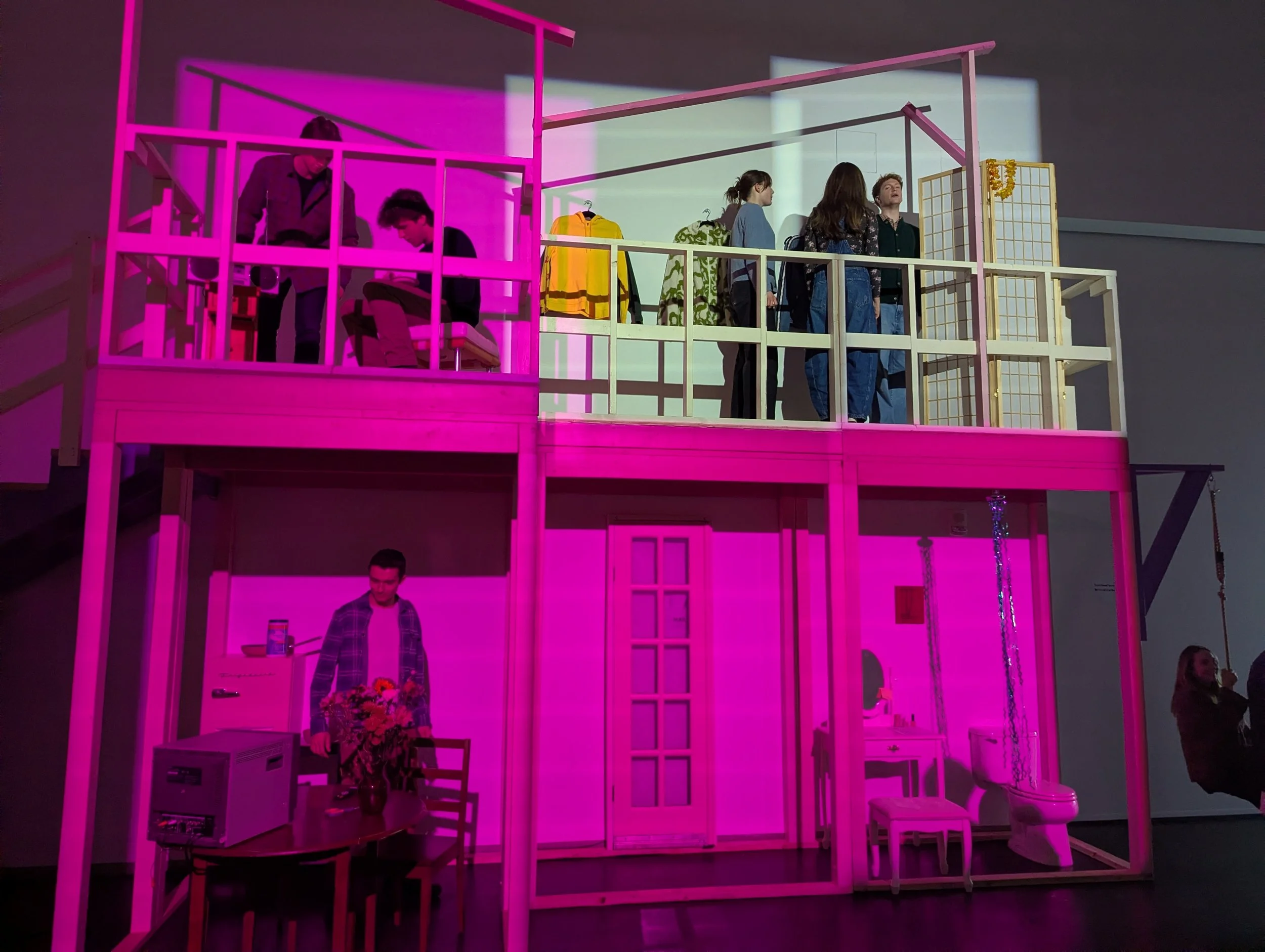 Barbie's playing during lighting change