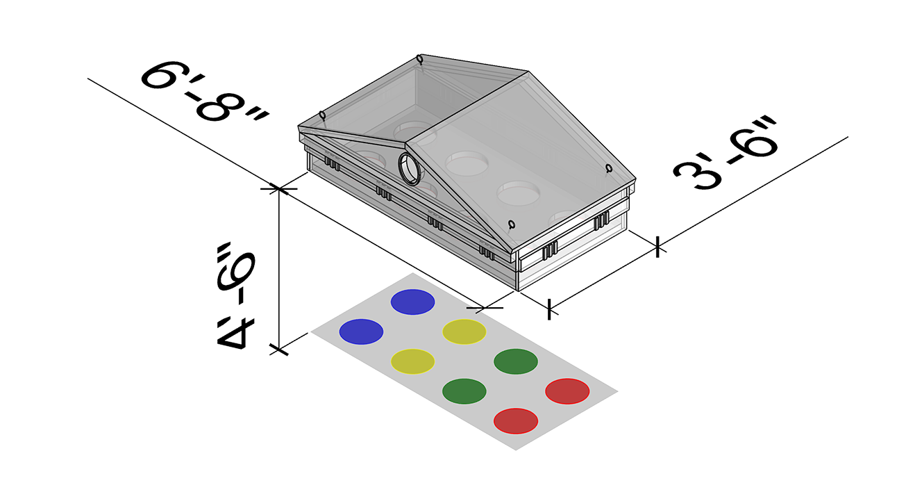 Dimensioned isometric image in Rhino
