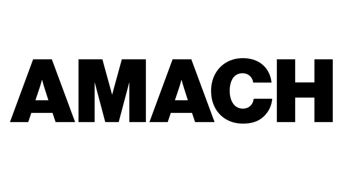 Bold black text on a white background spelling out 'AMACH'.