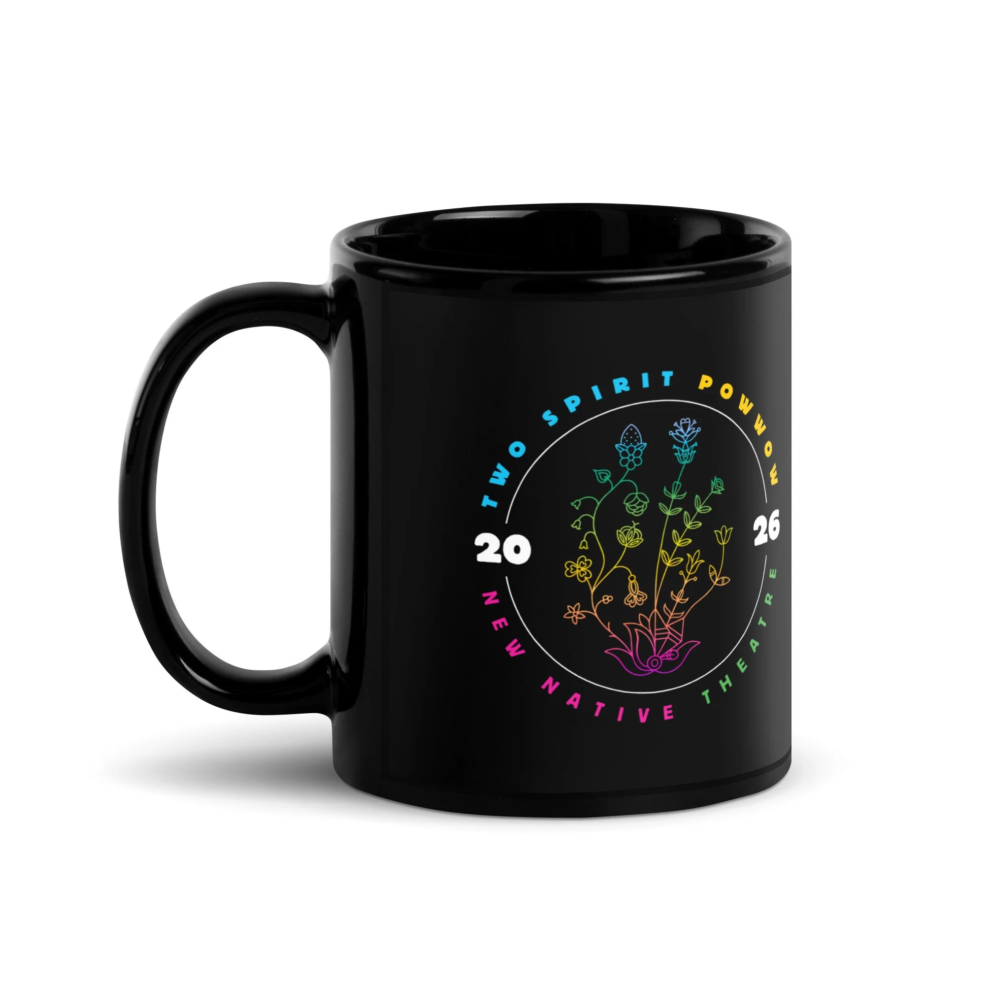 Limited Edition 2026 5th Annual Two Spirit Powwow Mug (Black)