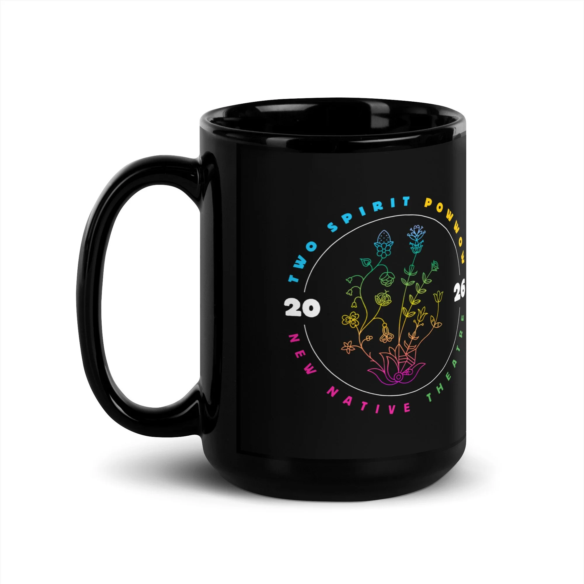 Limited Edition 2026 5th Annual Two Spirit Powwow Mug (Black)
