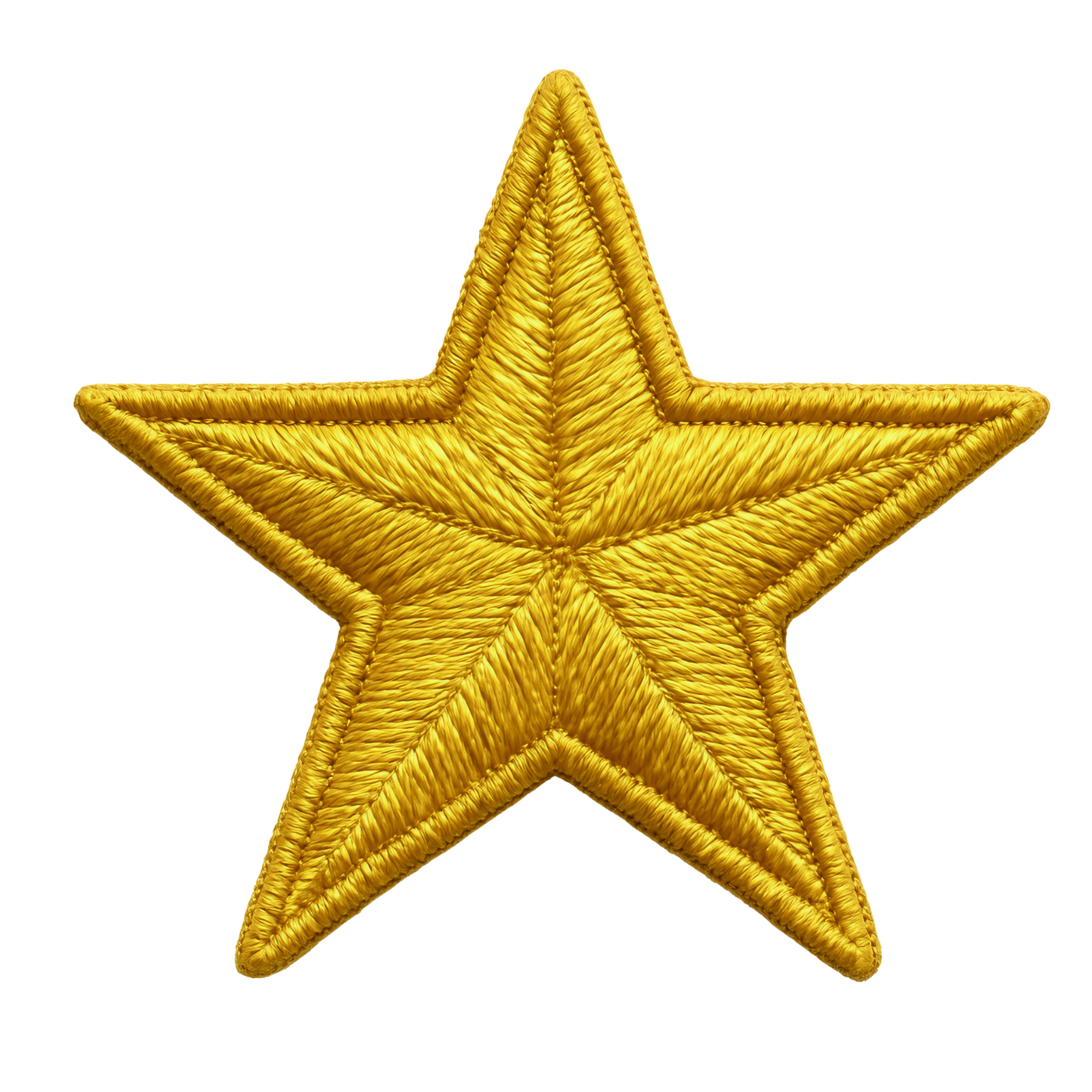 Golden embroidered five-pointed star