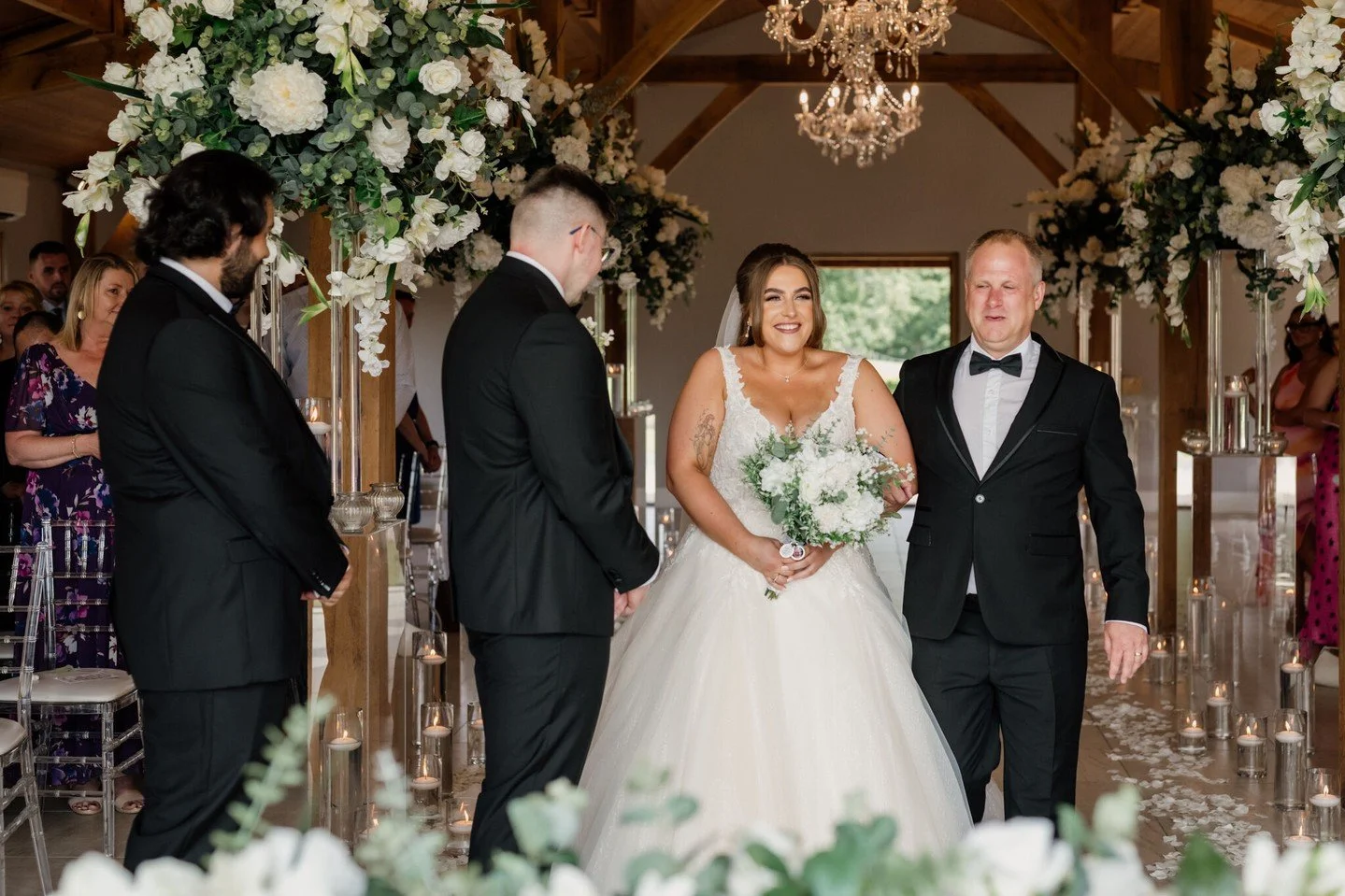 Kayleigh &amp; Craig's beautiful black tie wedding ceremony at Merrydale Manor, Cheshire 🖤 🤍 

Photographer: @laurabarehamphotography
Venue: @merrydalemanor
Dress: @dorothyrosebridal
Suit: @groomformal
MUA: @holliefitzmartinmakeup 
Hair: @eslhair
F