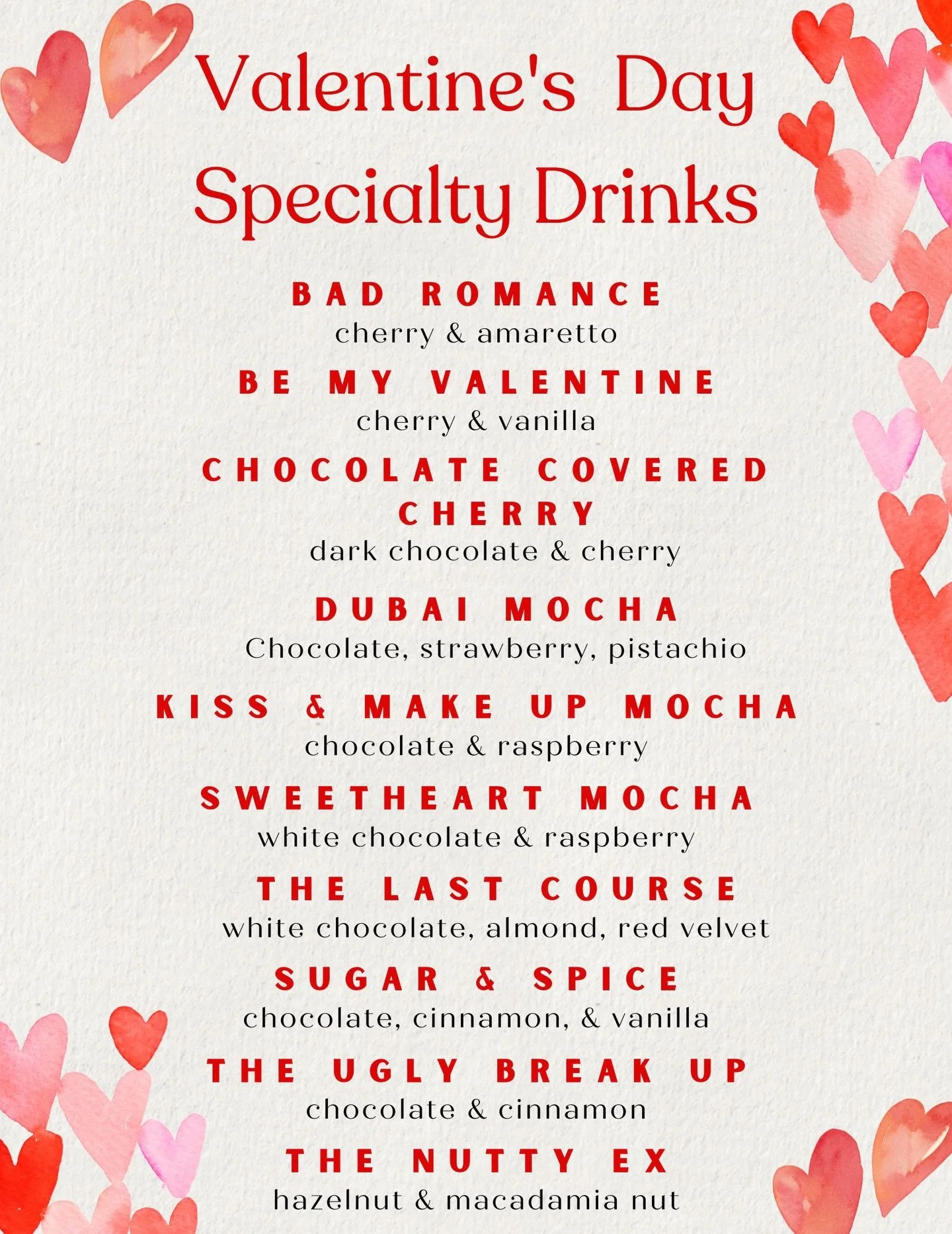 💘 IT&rsquo;S HERE + IT&rsquo;S SWEET 💘

Love is officially in the air at By the Grace of Coffee 💕
Our Valentine&rsquo;s Day Menu just dropped, and it&rsquo;s made to love.

Sweet. Fizzy. Extra in all the best ways.
Grab one for your Valentine&hell