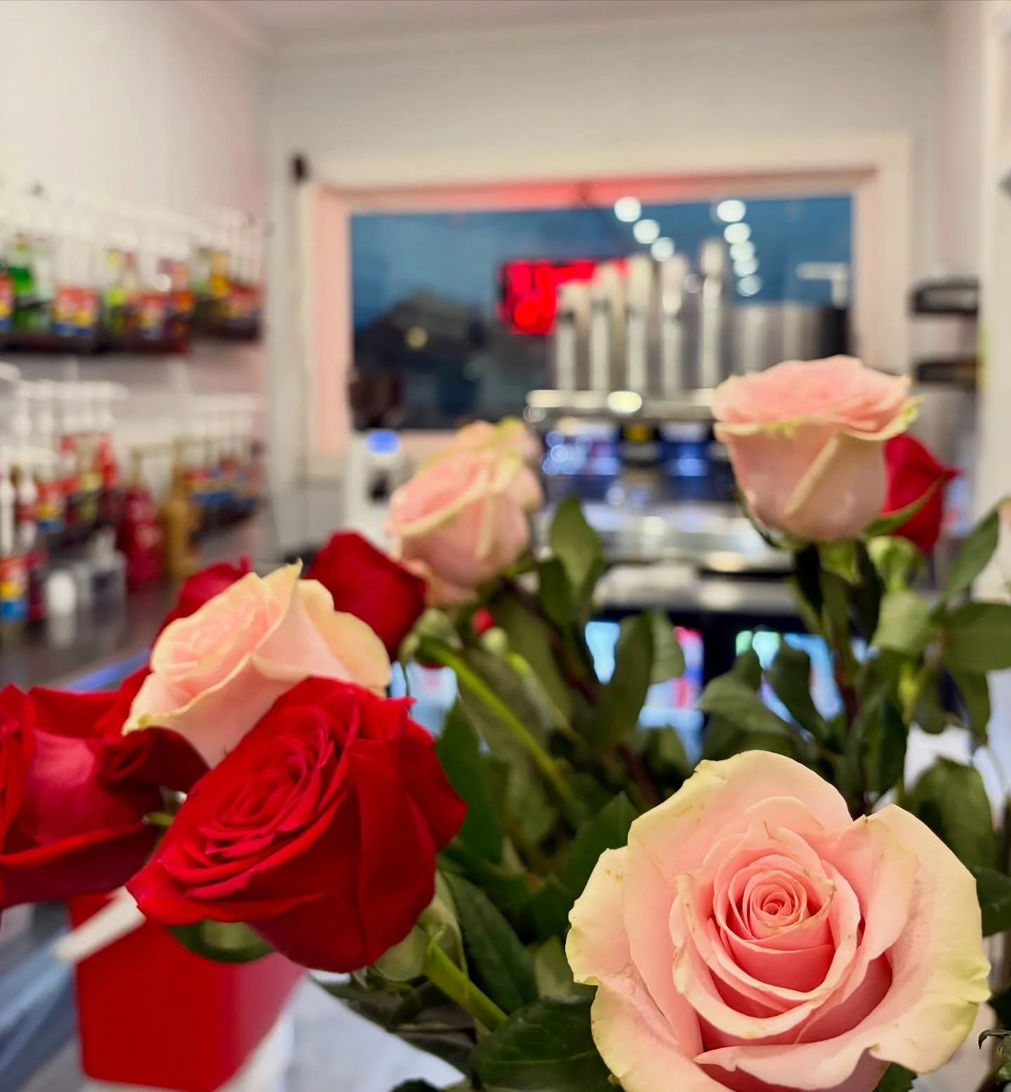 Roses are red&hellip; and pink&hellip; and paired perfectly with coffee 💕🌹☕

Swing by By the Grace of Coffee today and treat your Valentine (or yourself 😉) to something sweet, cozy, and made with love.
Because nothing says &ldquo;I love you&rdquo;