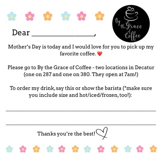 Mommas- we made you a cheat sheet! 😉 

Save or screen shot this post, fill it in, and send it to whoever is responsible for making sure your special day starts the right way! 🫶🏼❤️

Sometimes we have to take matters into our to our own hands 🤷🏽&z