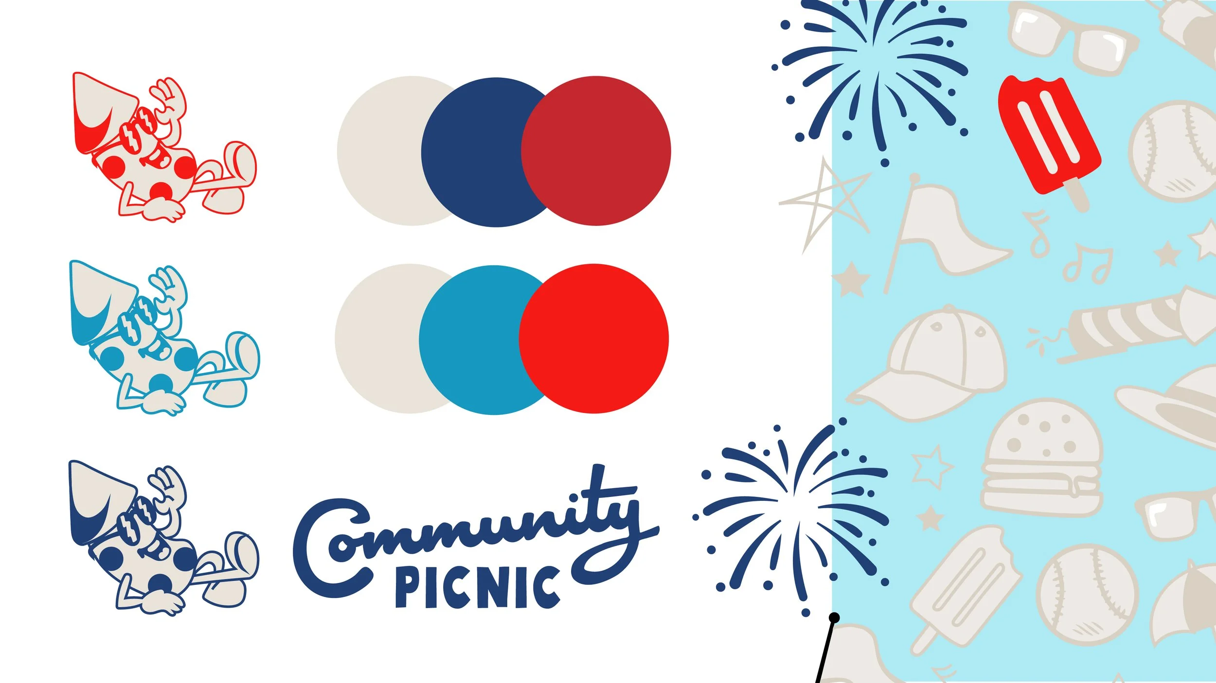 Initial type and illustration explorations