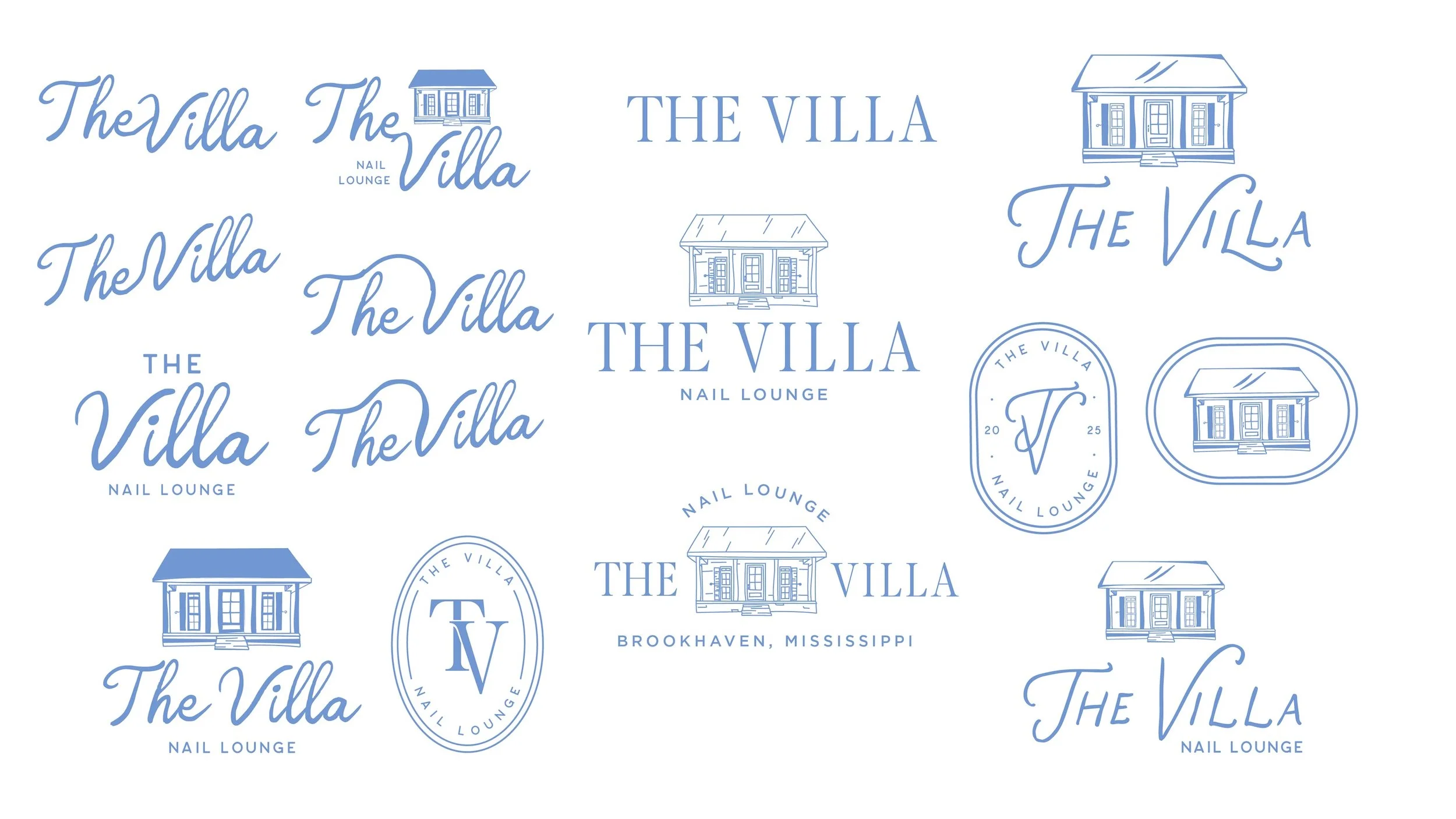 Initial logo, color palette, and watercolor drafts