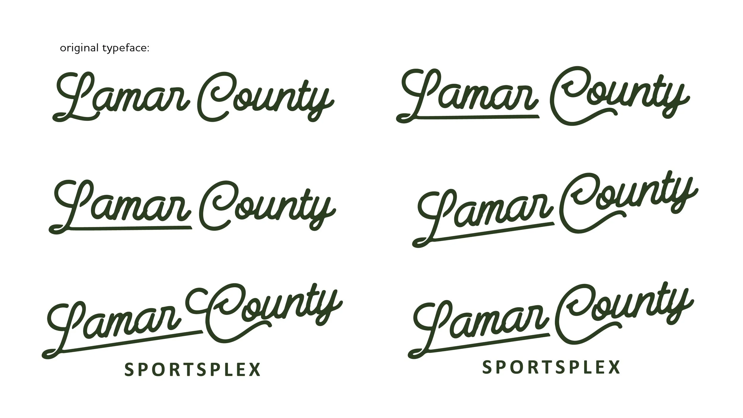 Initial logo and type drafts