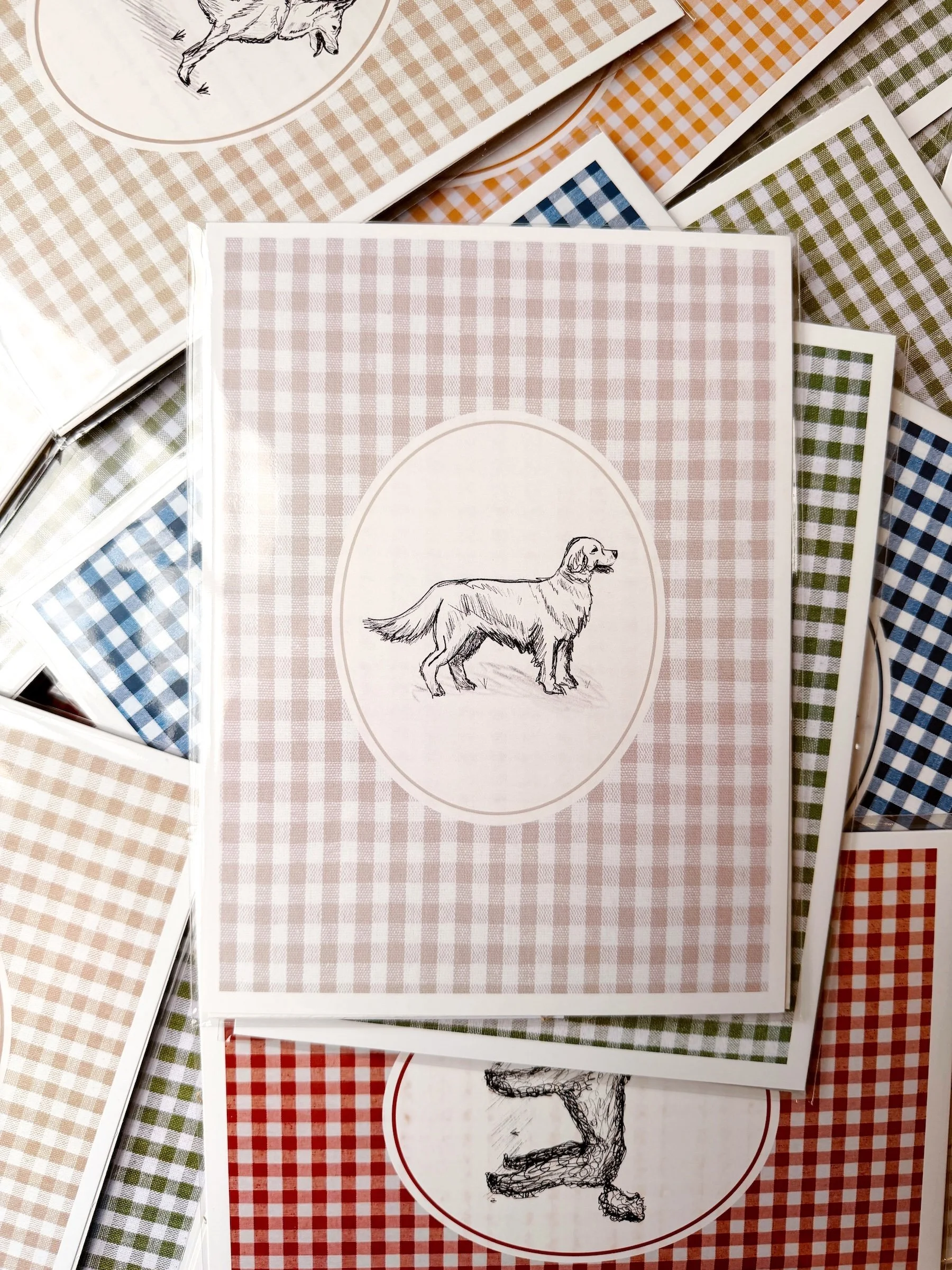 Gingham Dog Prints