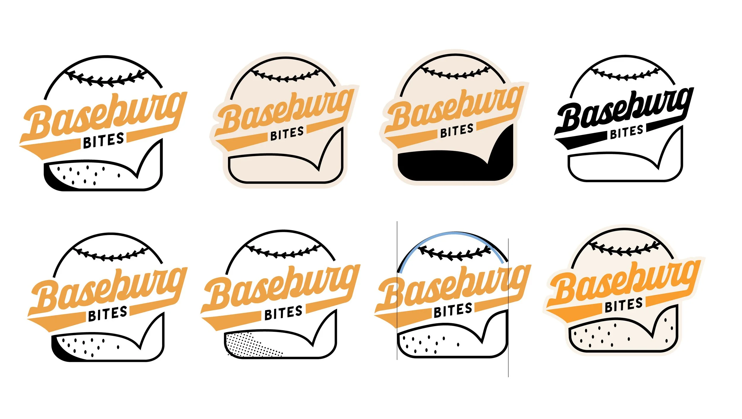 Initial type and logo explorations