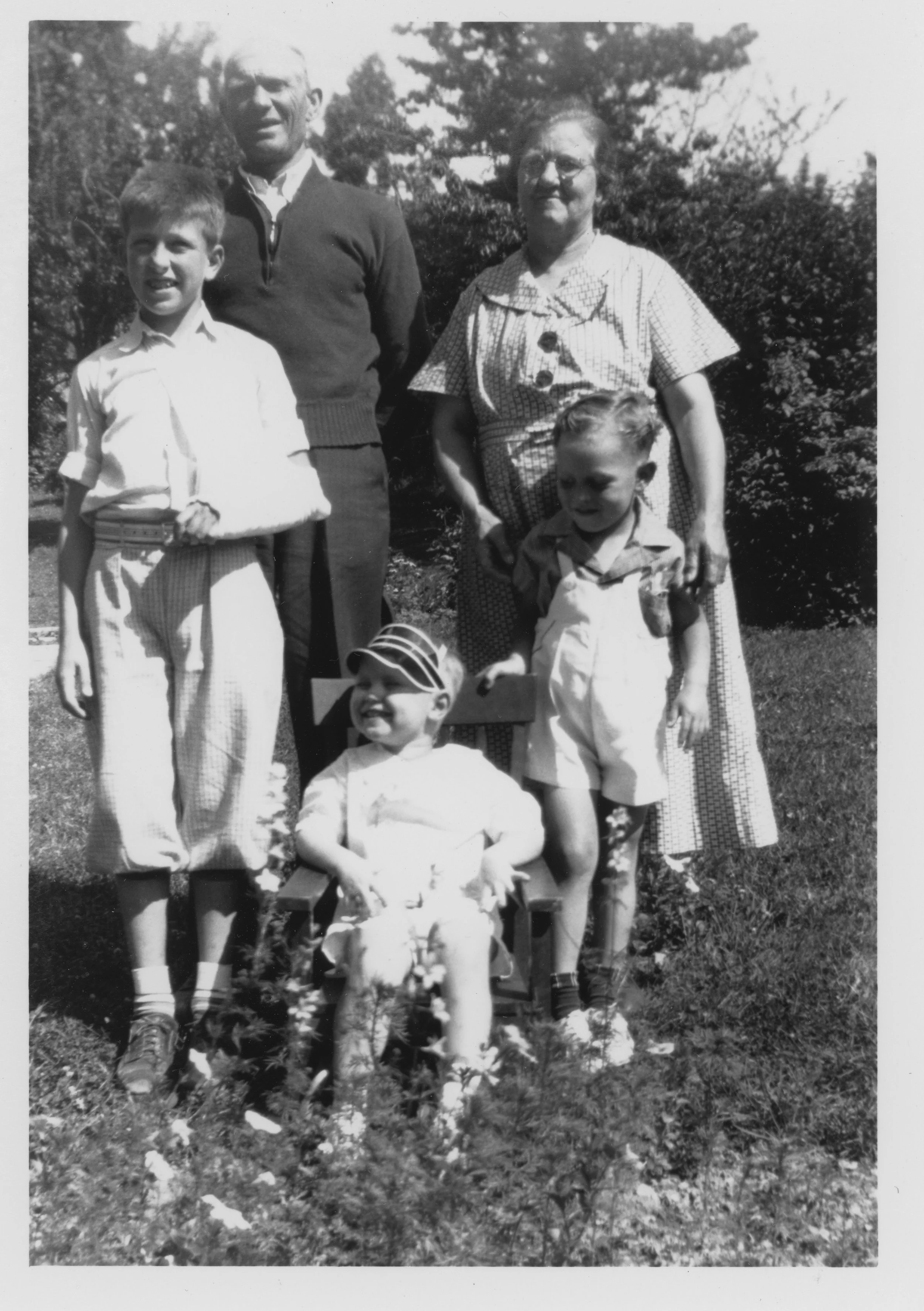 Uncle Jim, Grandpa Anderson, Grandma Anderson, Herbie, and Buddy