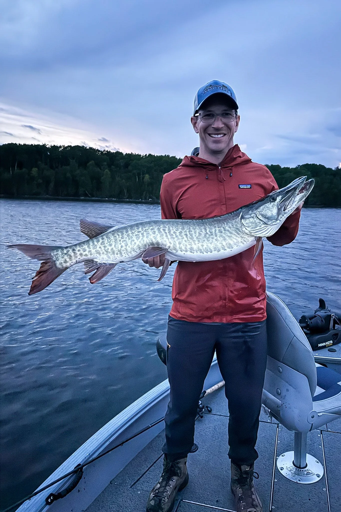 Scott with the 42in Muskie he caught