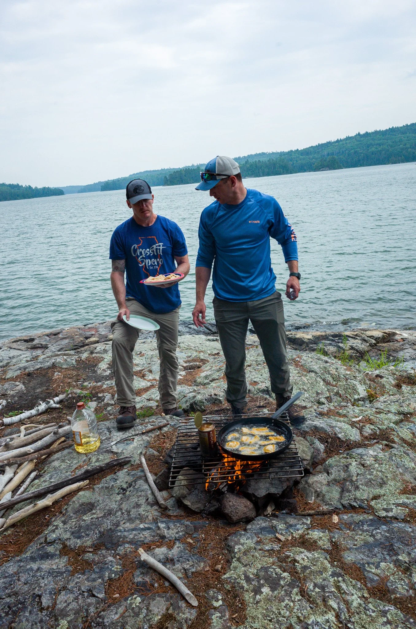 Fish fry with beans