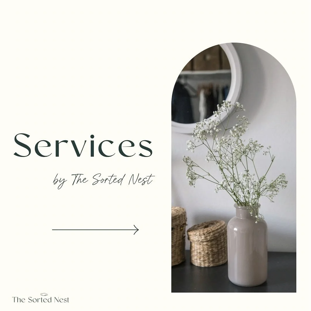 What does The Sorted Nest offer? Take a browse! I specialize in organizing and decluttering projects, life transitions and big spatial impacts. I truly love it all and would love to serve you in any project&mdash;big or small.