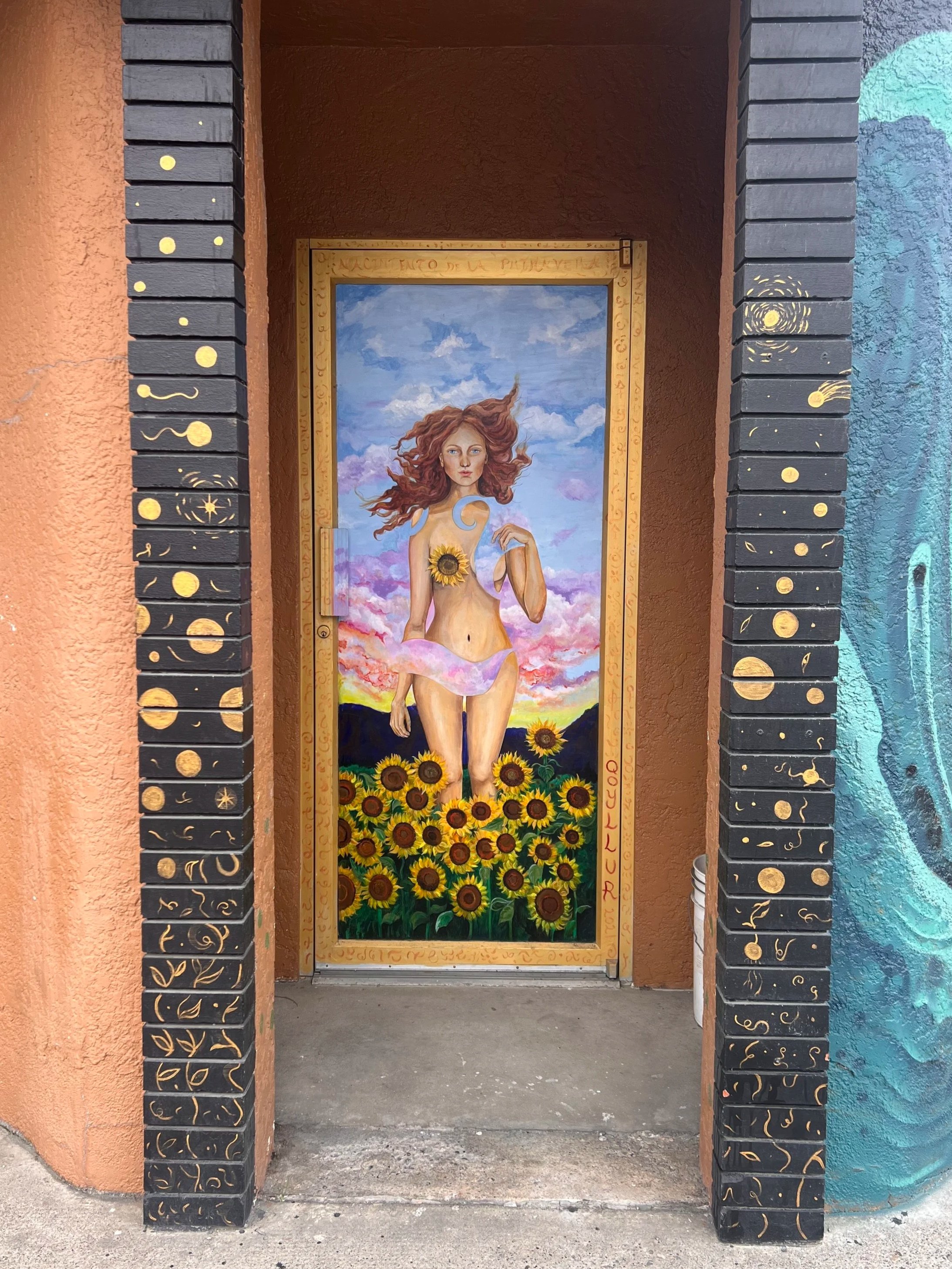 El nacimiento de la primavera, mural on crystal, made in Osoyoos in 2021