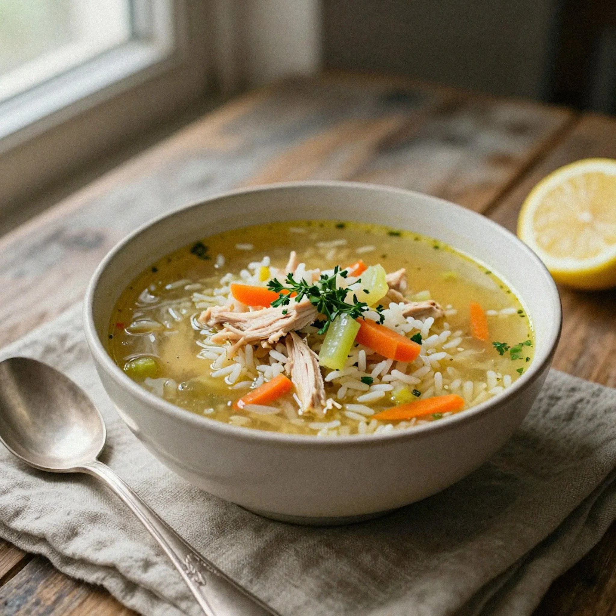 Golden Ginger Chicken &amp; Rice Soup (Gluten-Free)