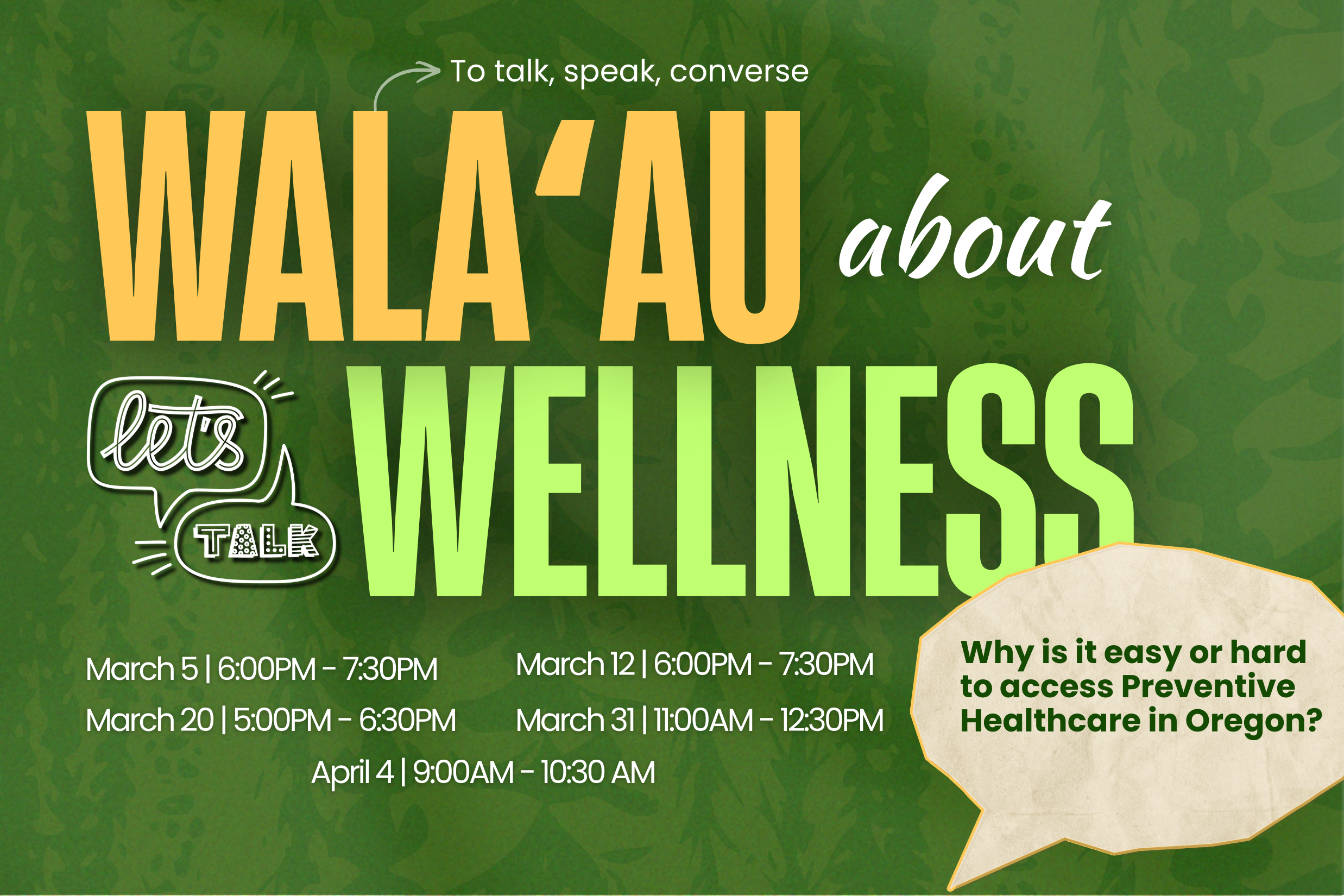 Walaʻau About Wellness 