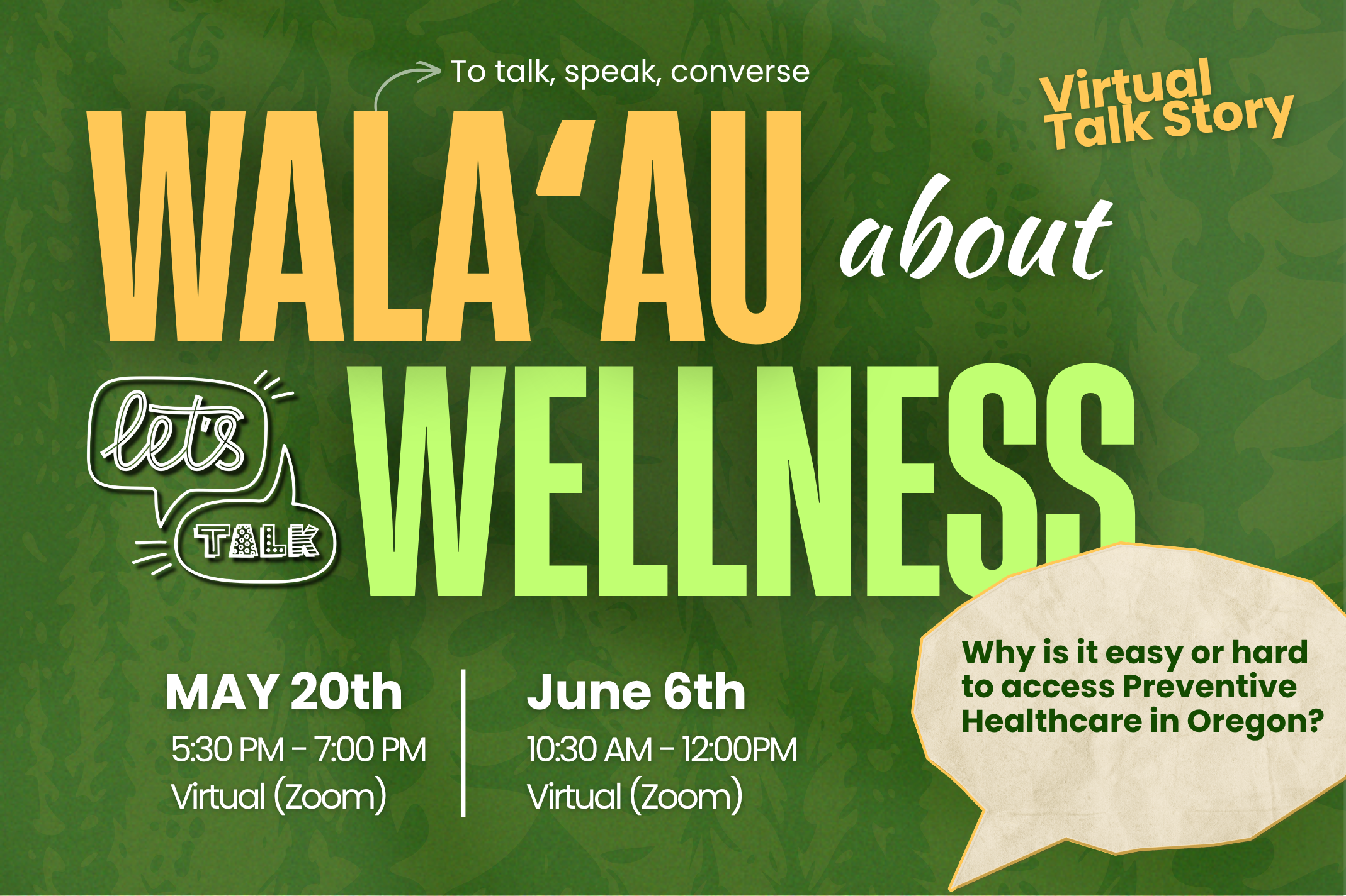 Virtual Walaʻau About Wellness 