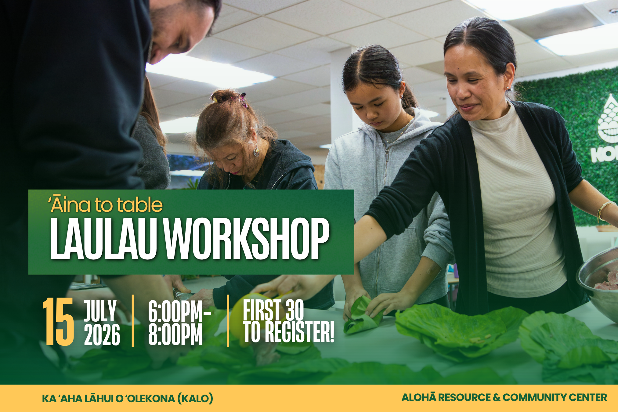 ʻĀina to table: Laulau Workshop
