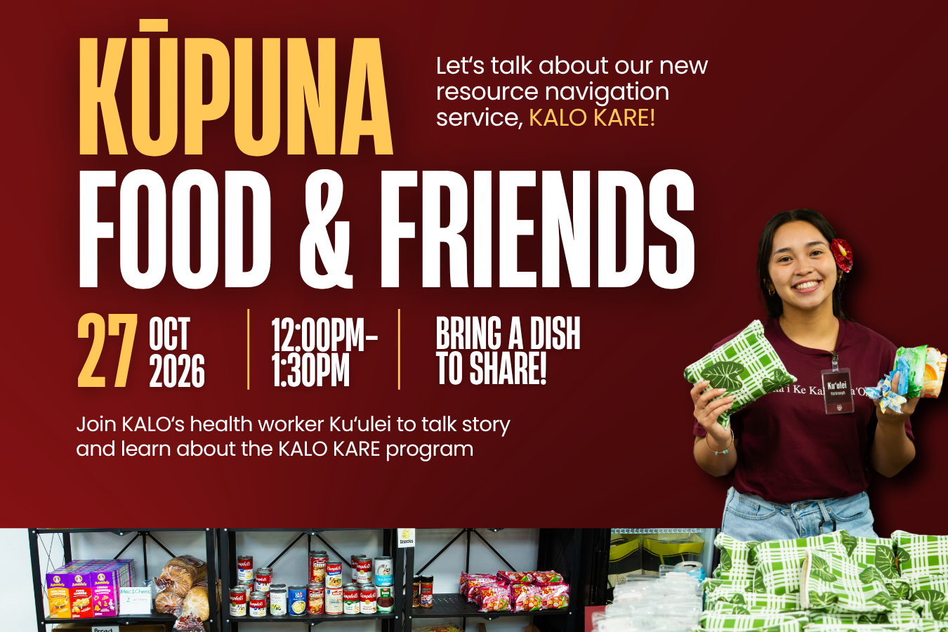 Kūpuna Food &amp; Friends: KALO KARE