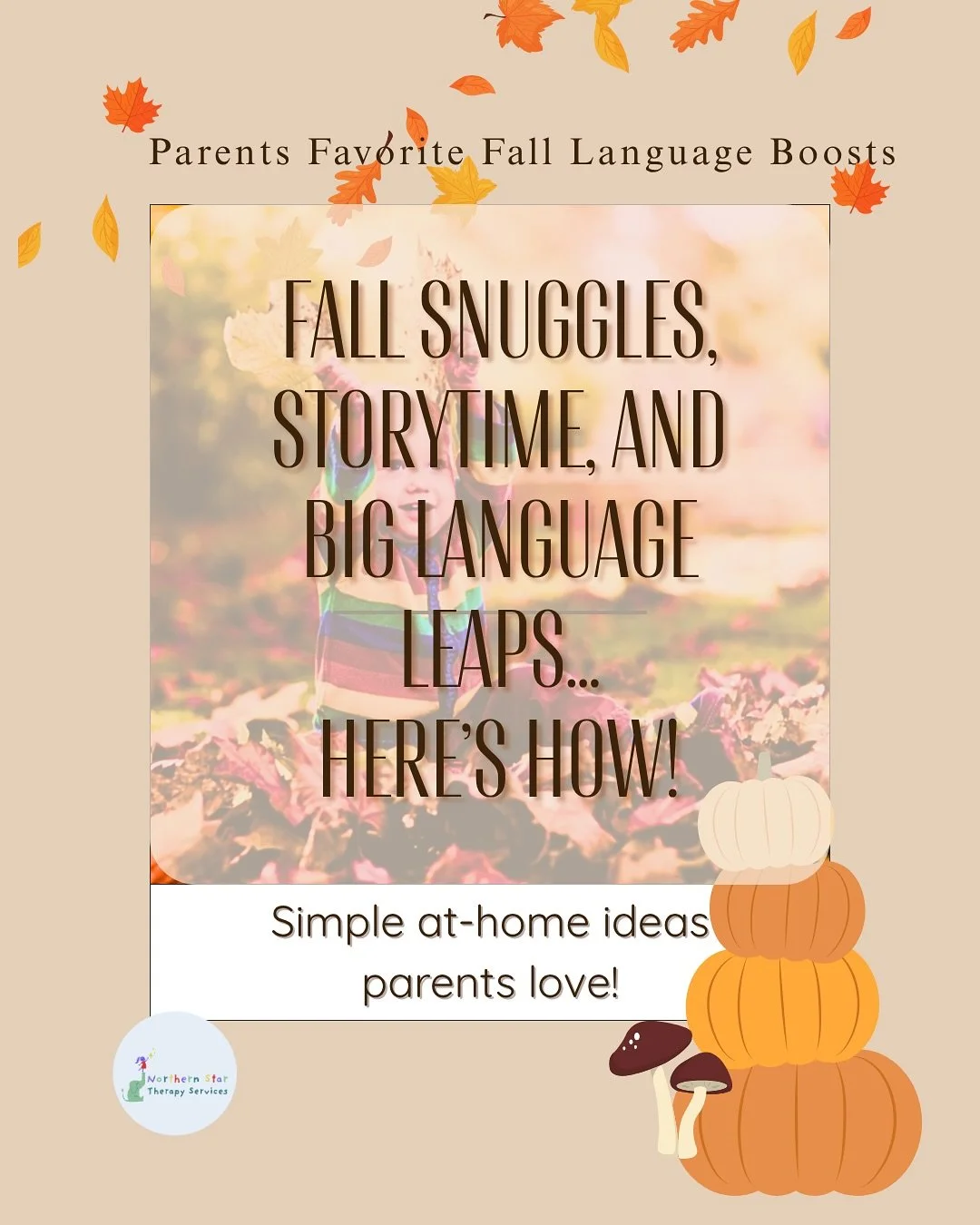 🍁 Fall snuggles, storytime, and big language leaps&hellip; yes, please.

The truth is, your child doesn&rsquo;t need fancy flashcards, long &ldquo;lessons&rdquo;, or specific toys to grow their language at home. 
It&rsquo;s the little moments, like 