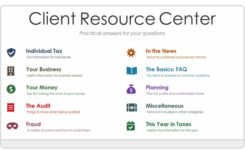 Tax &amp; Accting Resource Center
