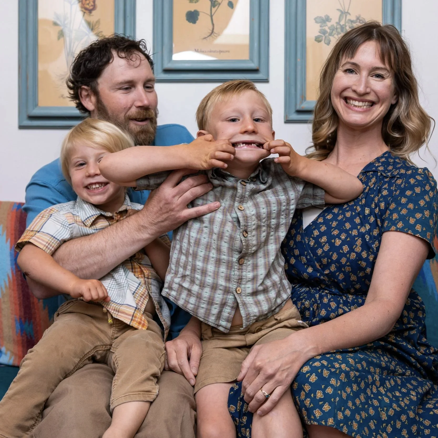 Financial Skill Building class graduate Kate Baker and her family