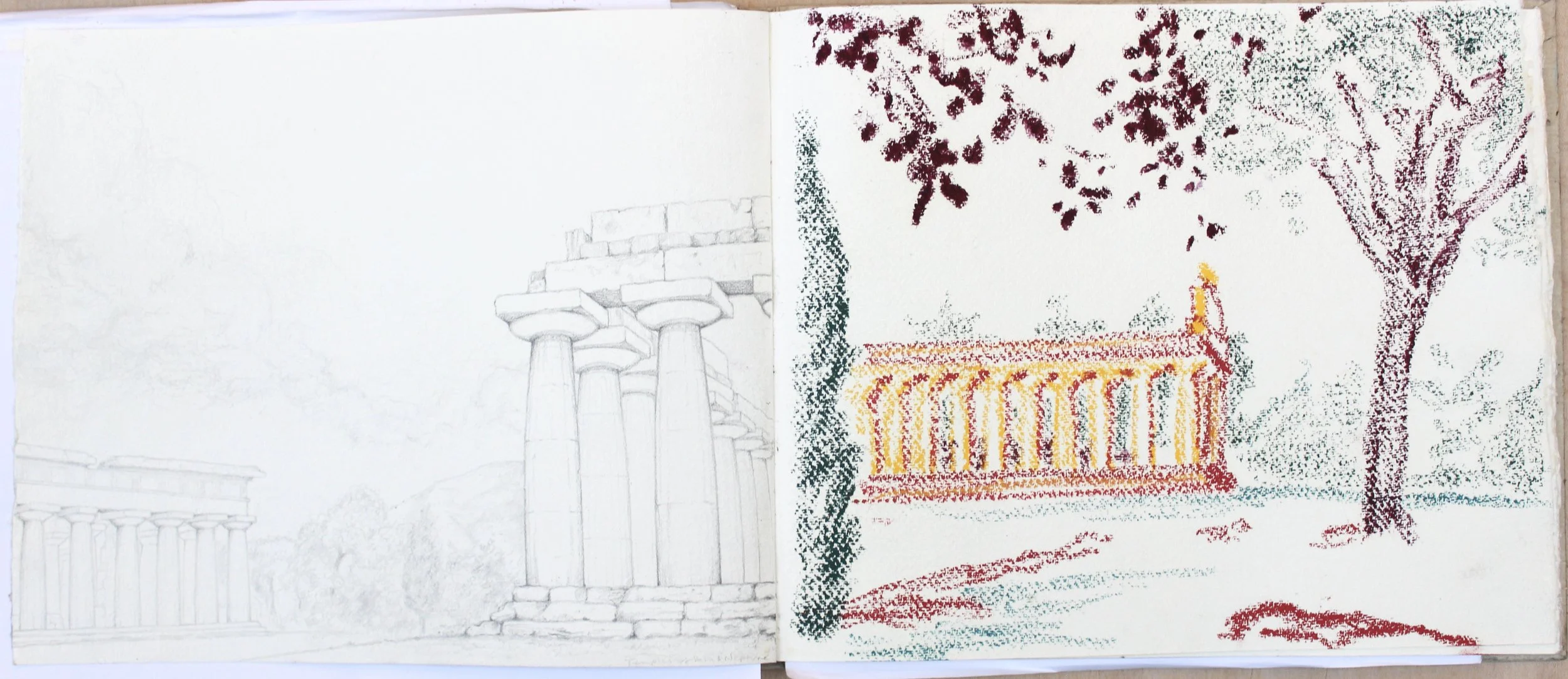 Temples of Hera, temple of Athena, Paestum