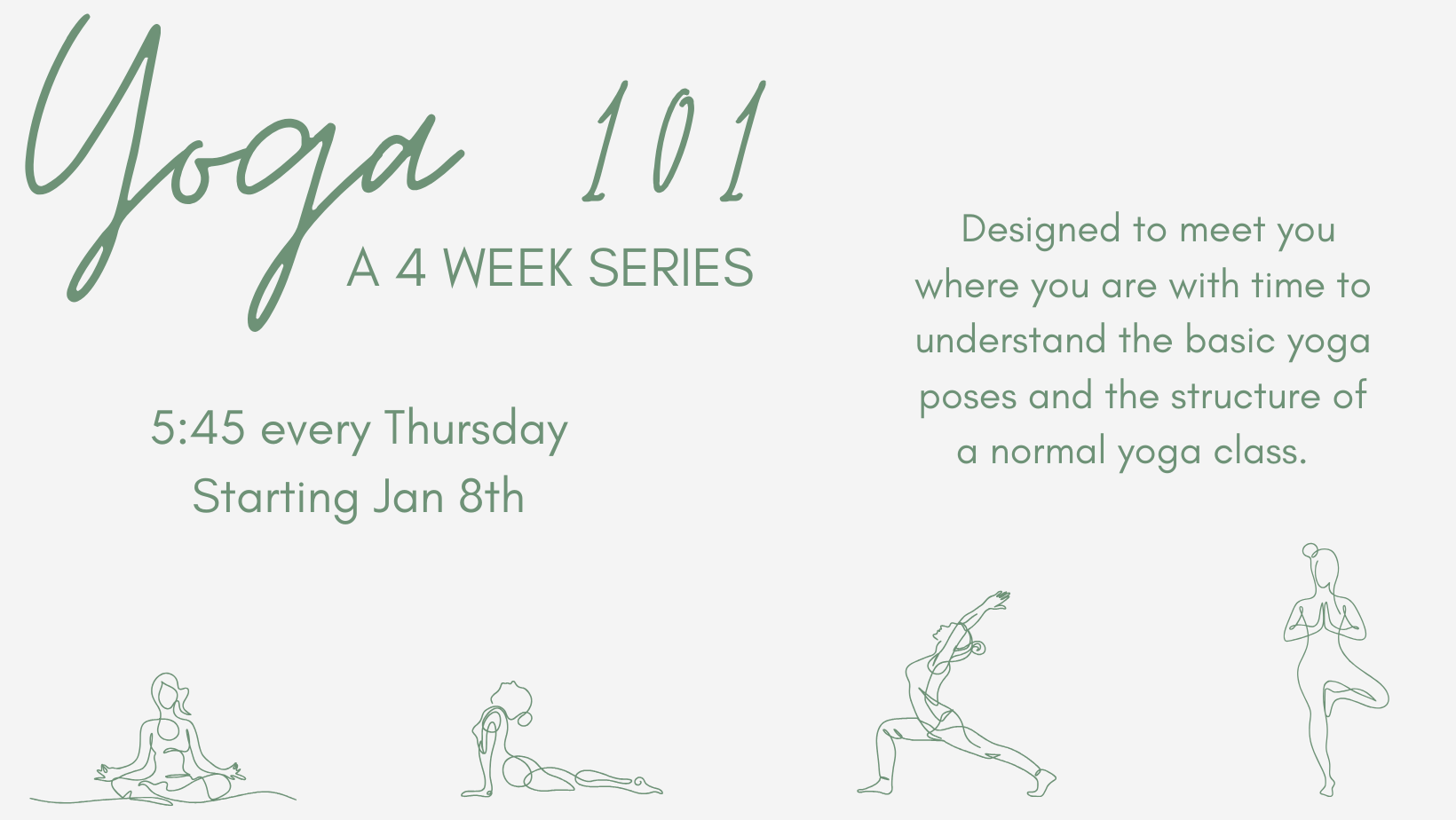 Yoga 101- A 4 Week Series