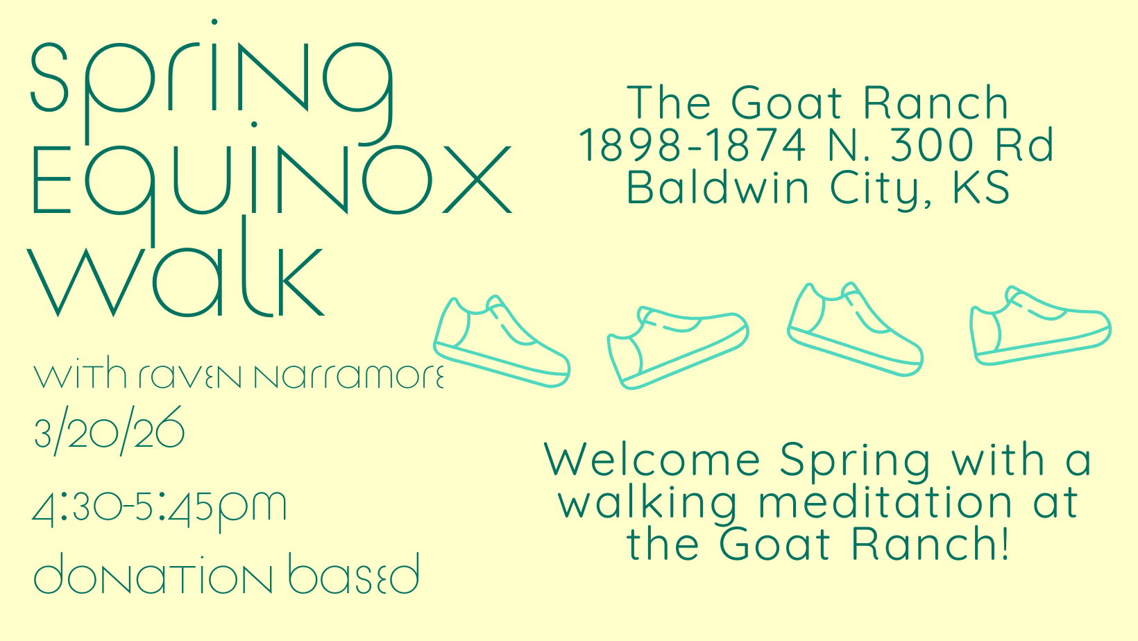 Spring Equinox Walk (The Goat Ranch) with Raven Narramore