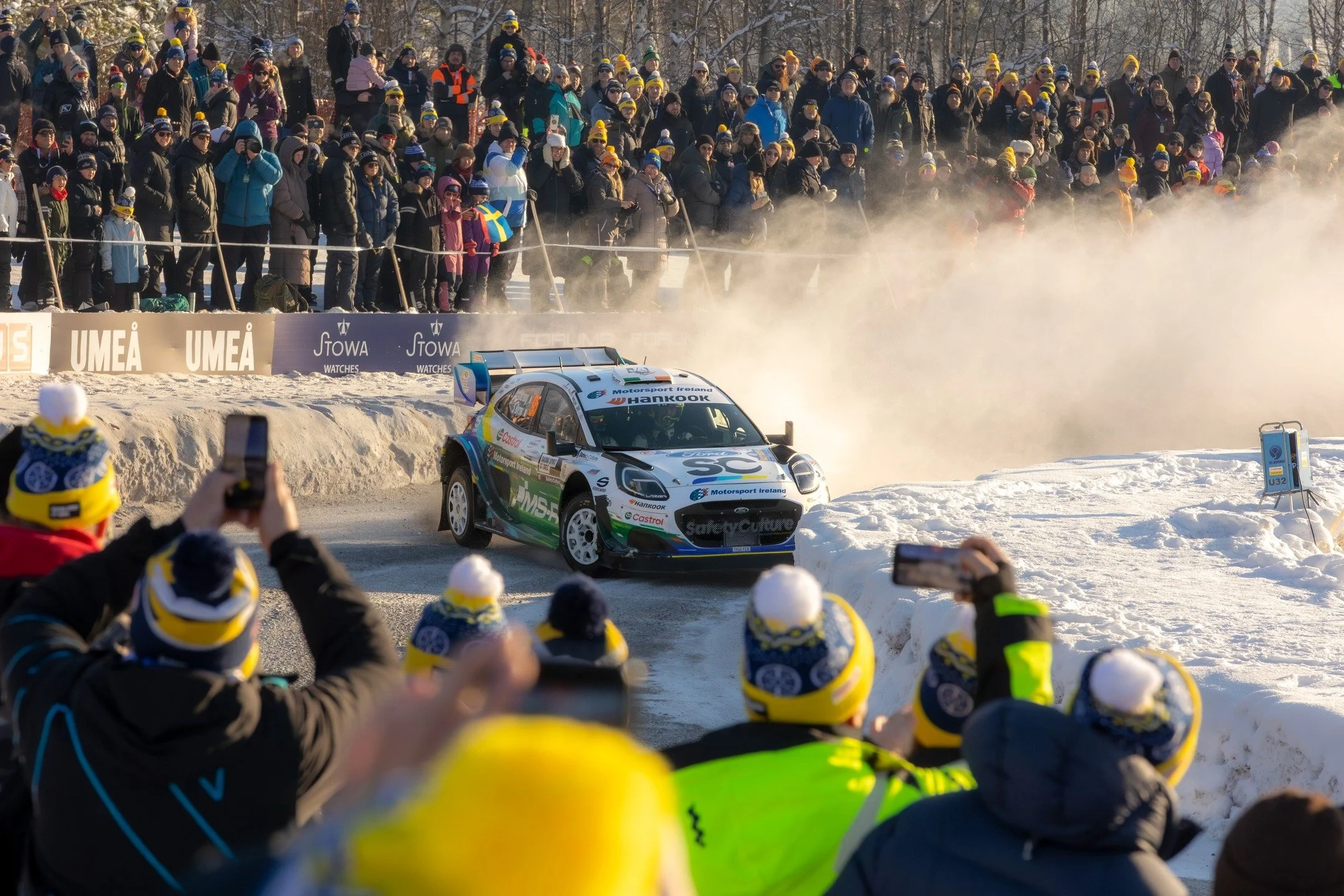 Ume&aring;! What an atmosphere. Tack s&aring; mycket!

Jon Armstrong and Shane Byrne with the Ford Puma Rally1 on SS18 Ume&aring; 2 (Wolf Power Stage), surrounded by an incredible crowd at Rally Sweden 2026.

📍 SS18 Ume&aring; 2 &ndash; Wolf Power S
